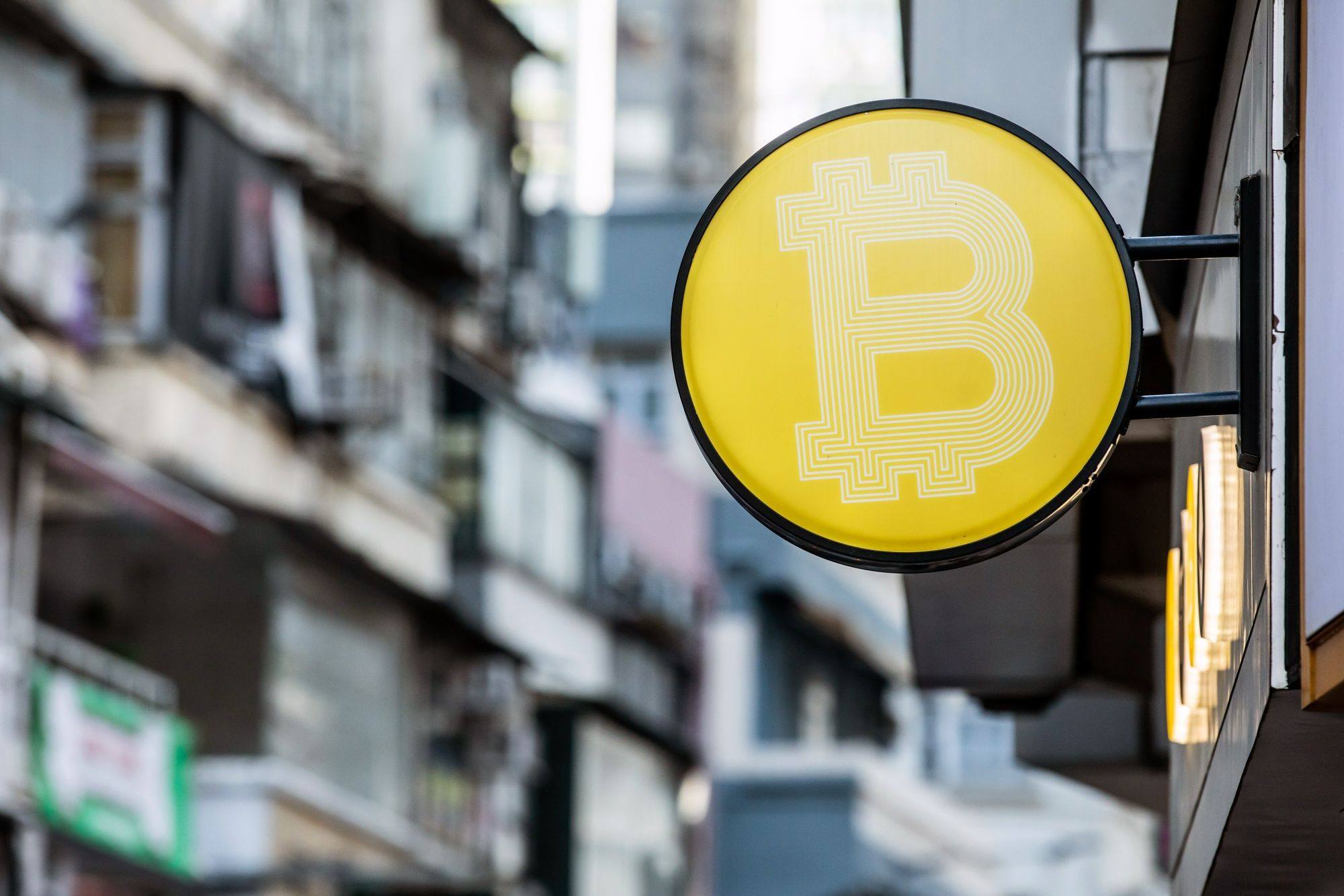 The bitcoin logo seen in Hong Kong on December 21, 2022. Photo: Bloomberg