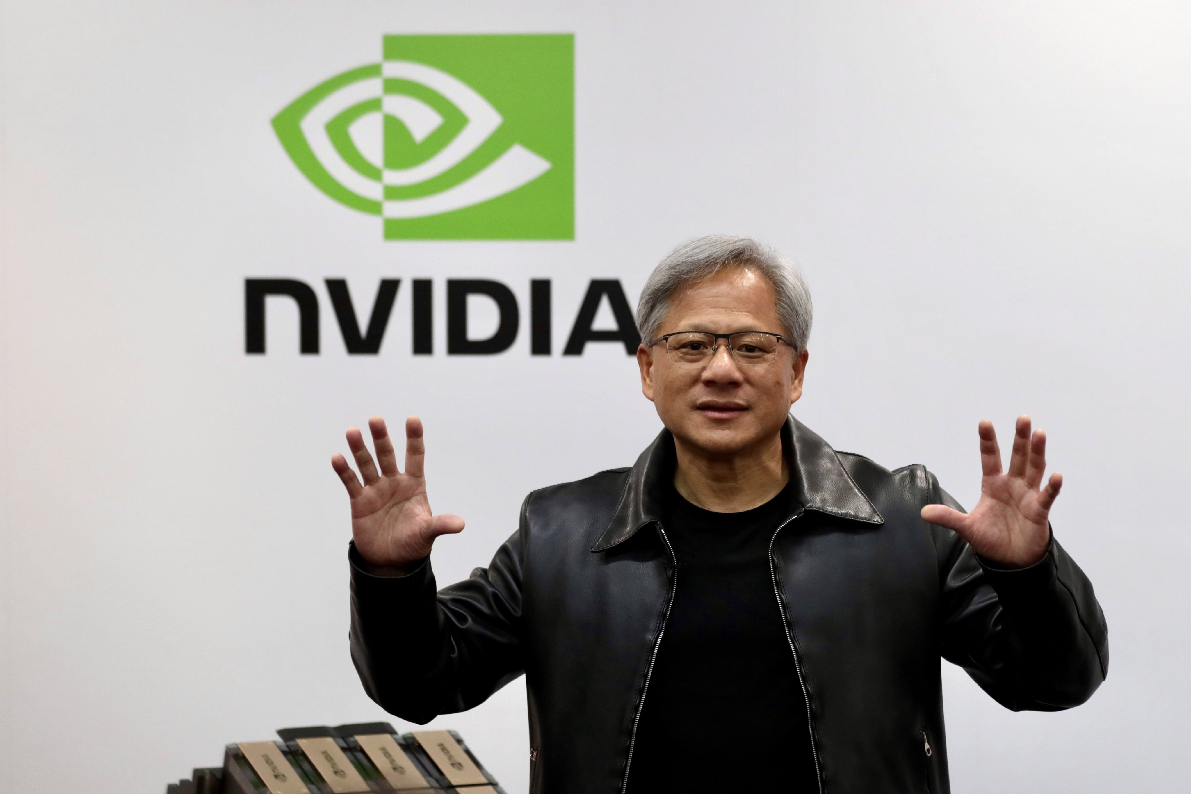 Nvidia founder and CEO Jensen Huang speaks at Computex Taipei in Taipei on Tuesday. Photo: EPA-EFE
