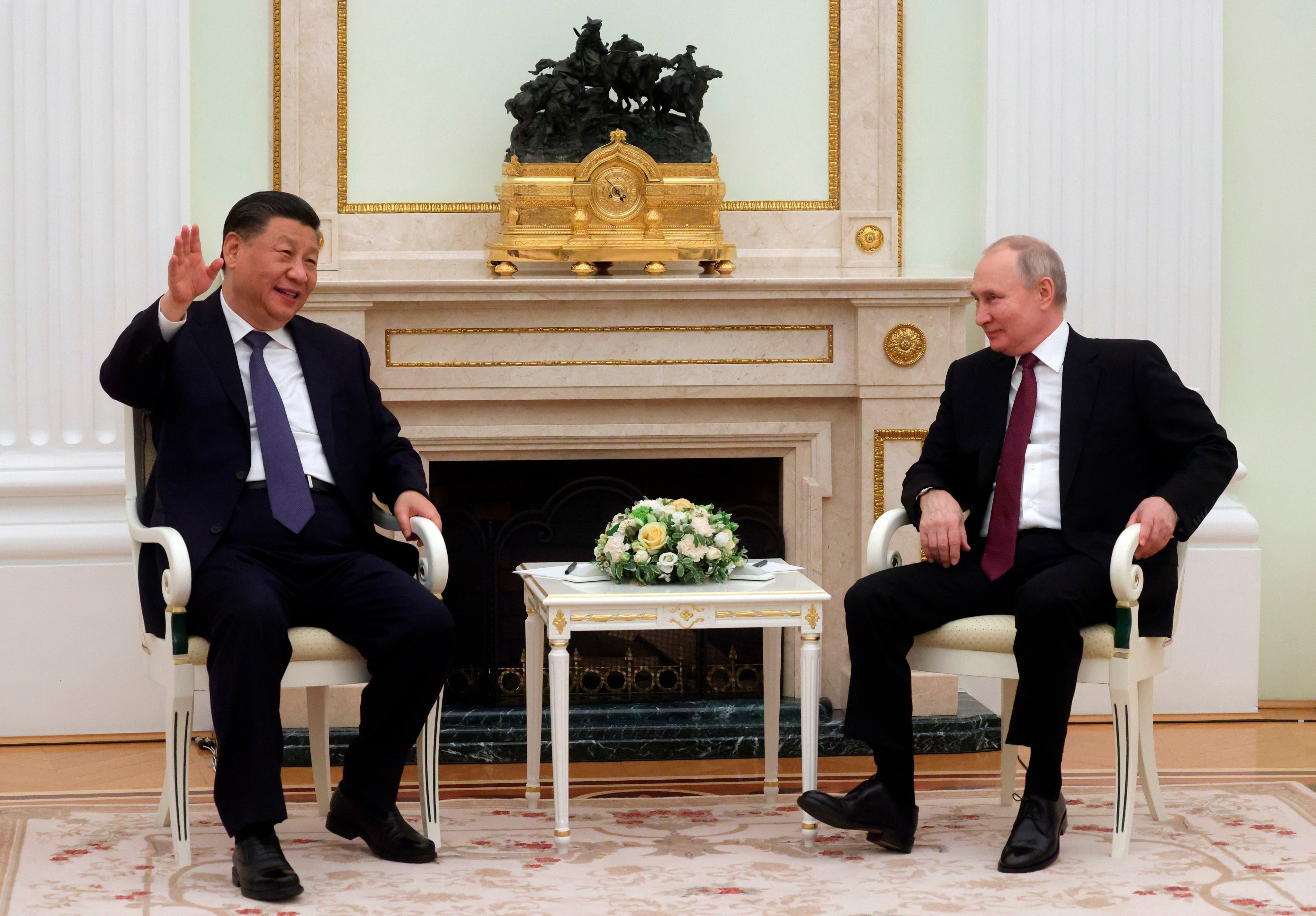 Chinese President Xi Jinping  with  Russian counterpart Vladimir Putin  at the Kremlin in Moscow in March. Photo: AP