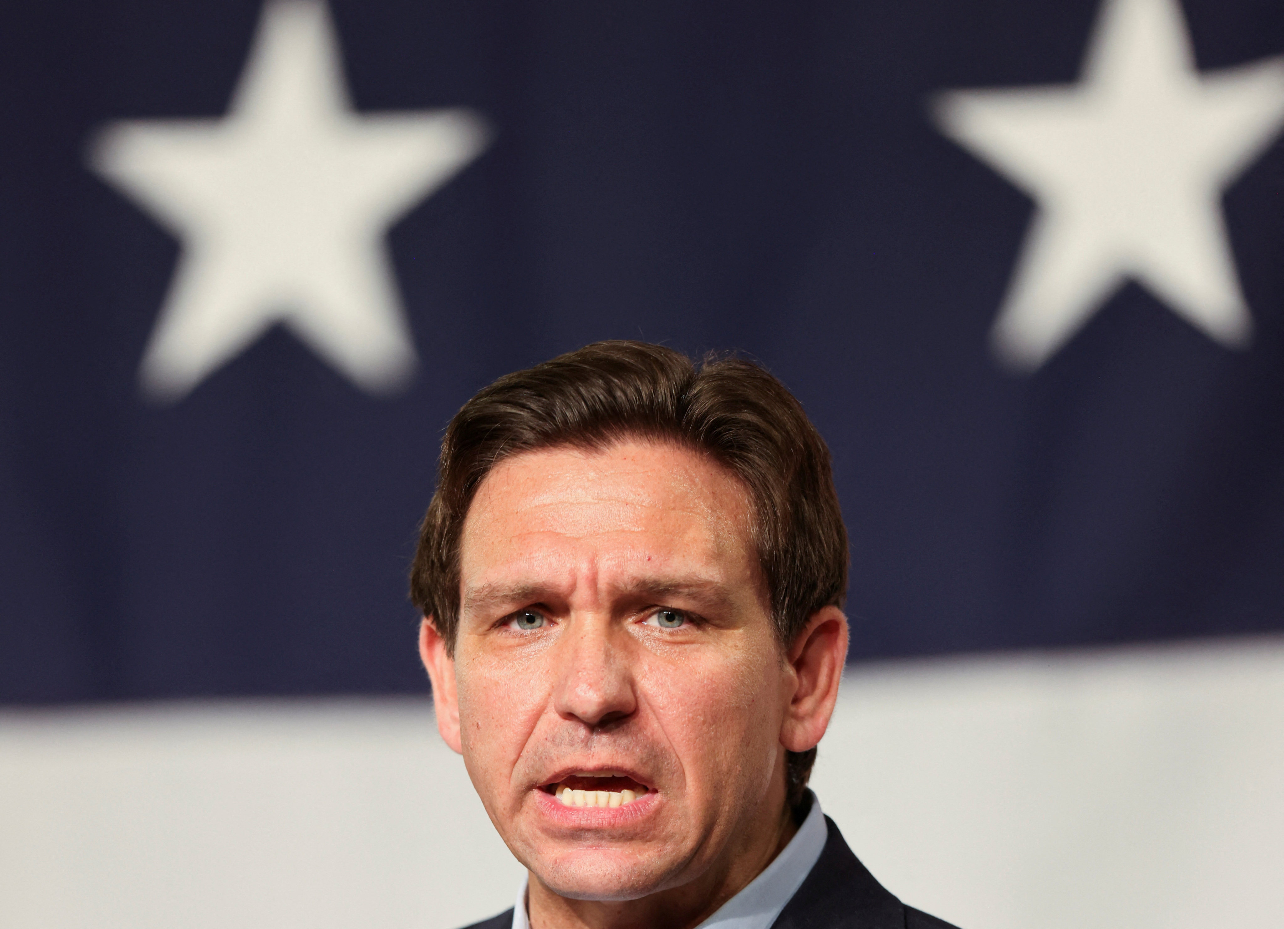 Ron DeSantis at his first official campaign event in Iowa. Photo: Reuters