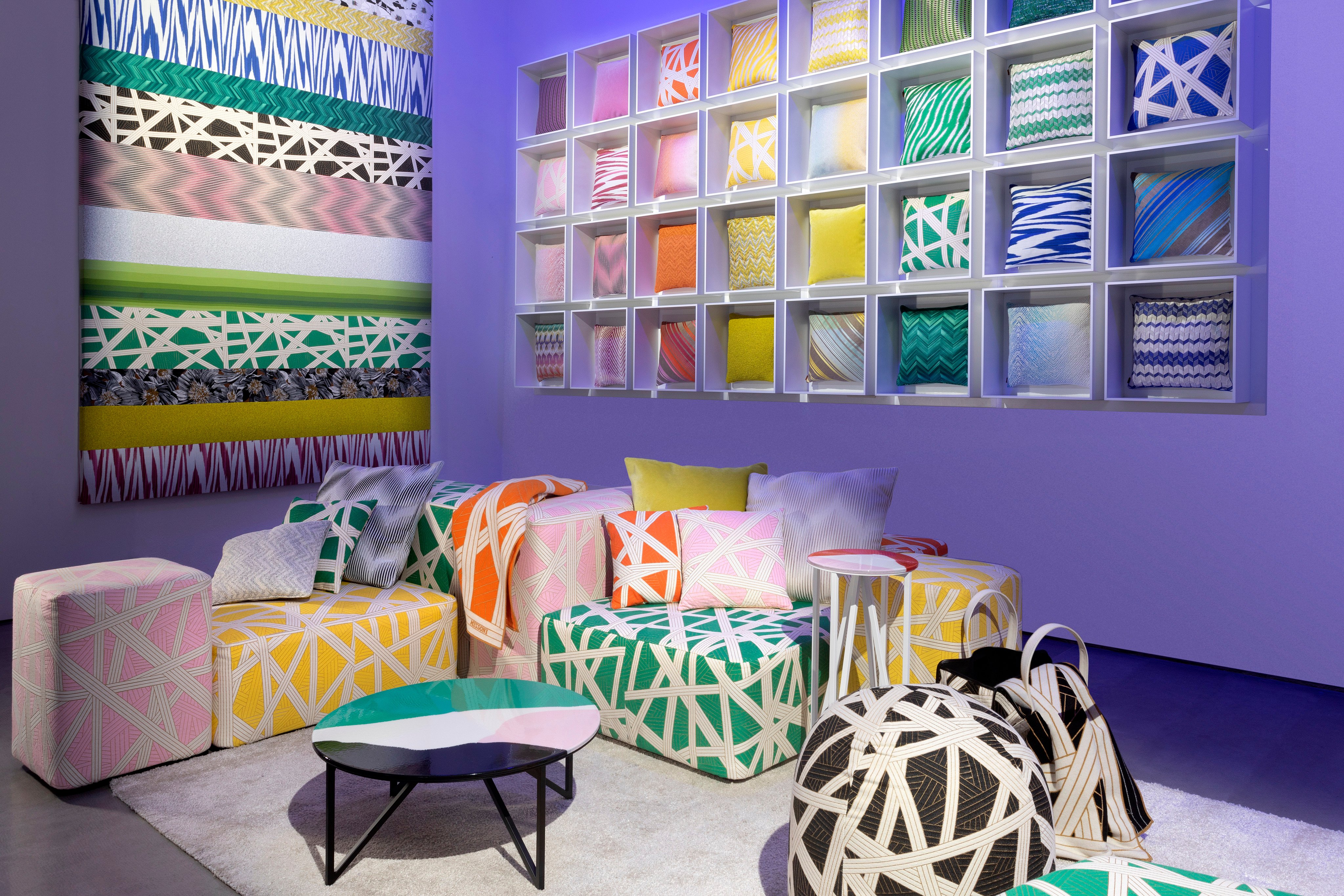 Fashion meets furnishings in these colourful highlights from Salone del Mobile Milano 2023, including Missoni’s Nastri range. Photo: Missoni