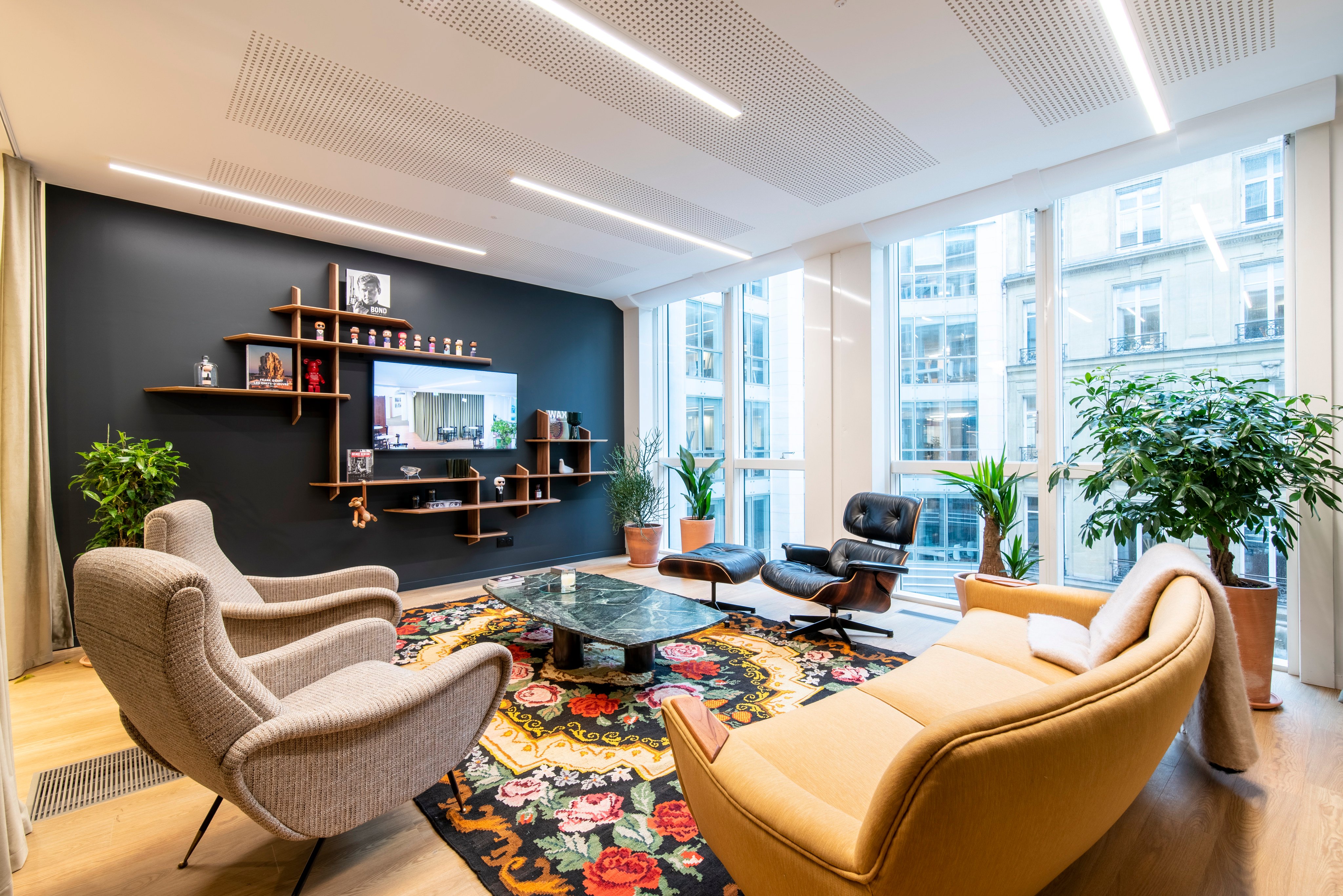 The VIP meeting room in fashion resale platform Vestiaire Collective’s new Paris office looks and feels like a home. Photo: Victor Grandgeorge