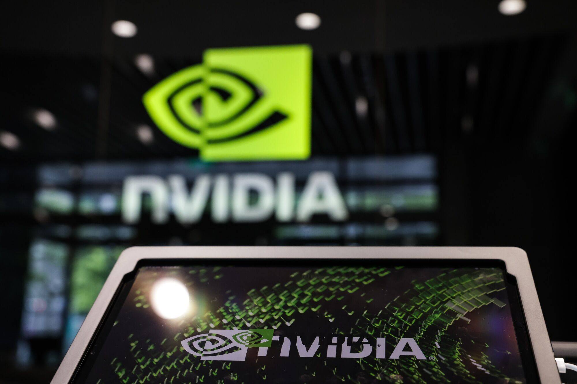 Signage at the Nvidia Corp. offices in Taipei, Taiwan, June 2, 2023. Photo: Bloomberg