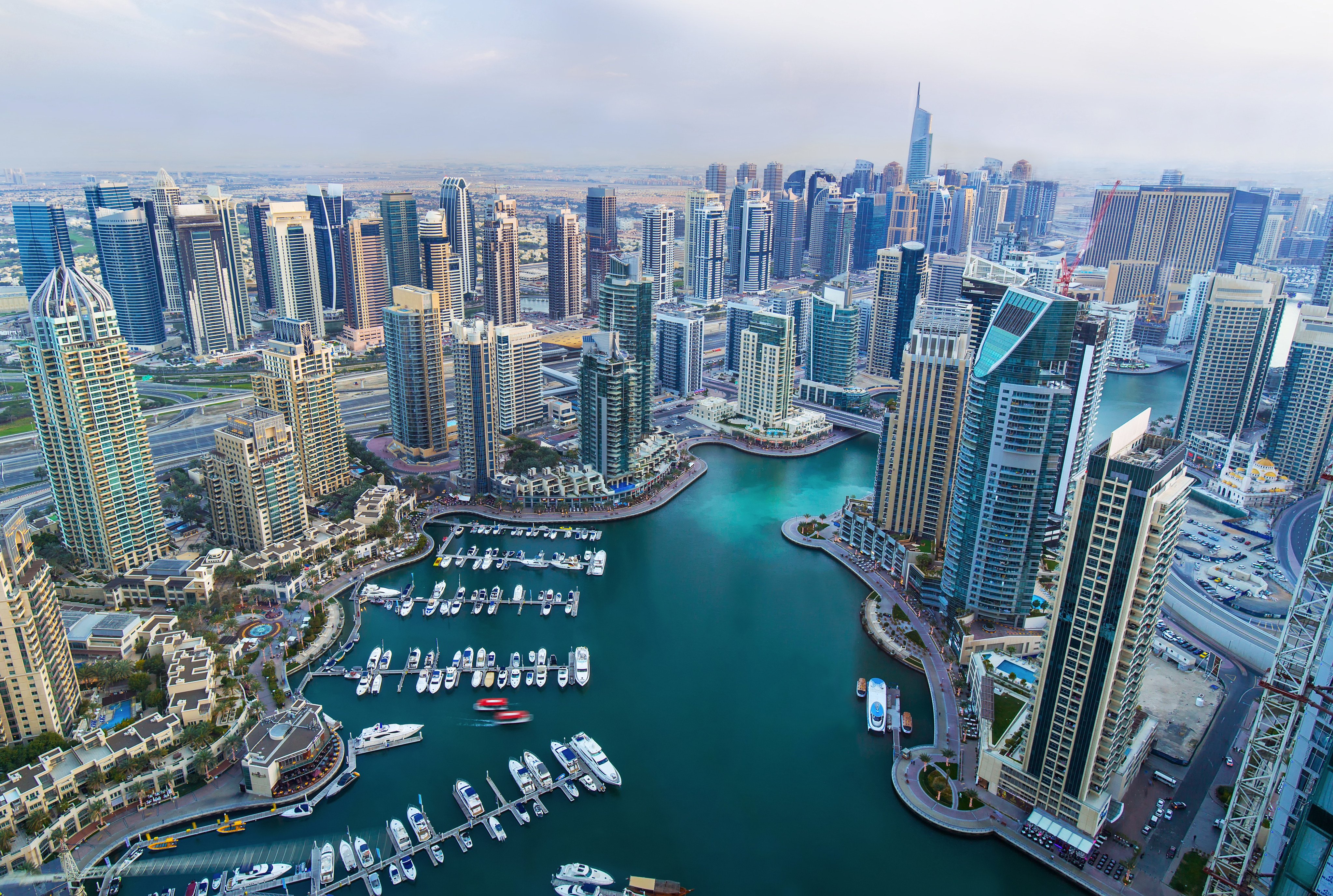 A view of residential skyscrapers in  Dubai Marina, Dubai. The UAE’s glitzy financial hub is drawing wealthy property investors despite soaring prices. Photo: Shutterstock