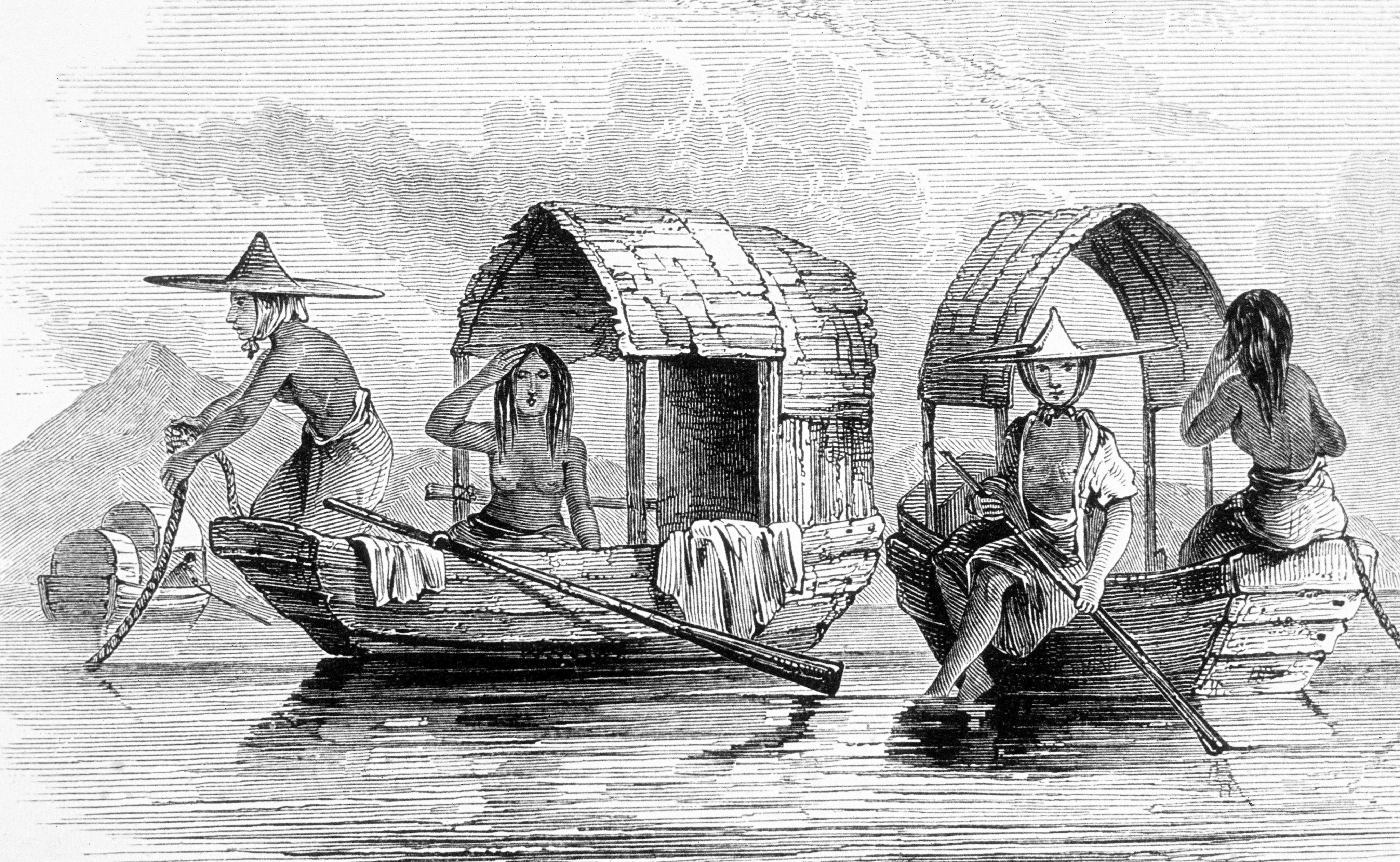 Prostitution was common in 19th century Hong Kong, but a far better option than working in a brothel was to be a European man’s “protected woman”. Many of these were “salt-water maids” - Tanka women who grew up living on boats. Photo: Getty Images