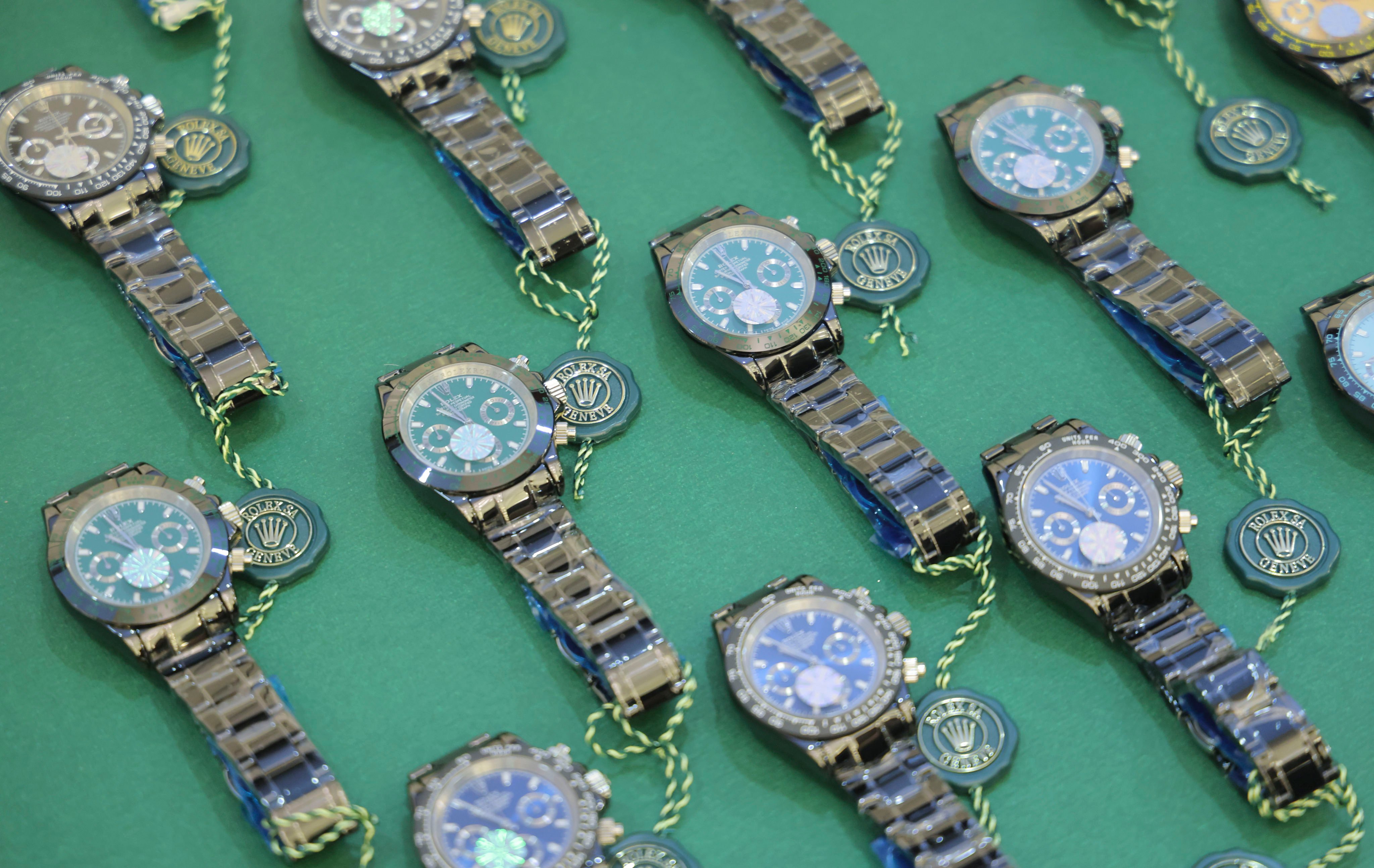 Watches were among the 78,000 counterfeit products discovered in the two-week operation. Photo: Jelly Tse