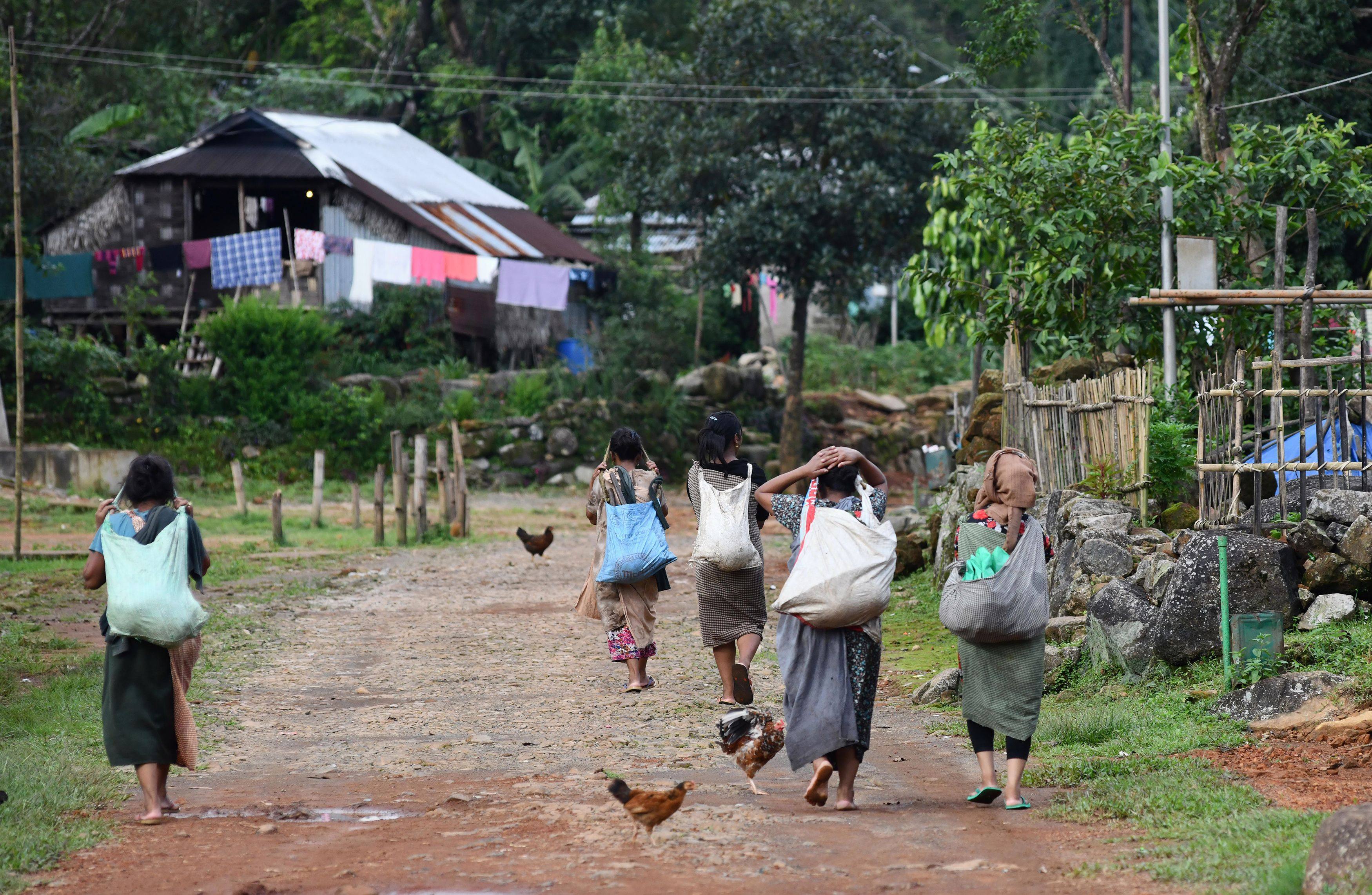 Indian villagers in Kongthong village, in India’s eastern Meghalaya state. Photo: AFP