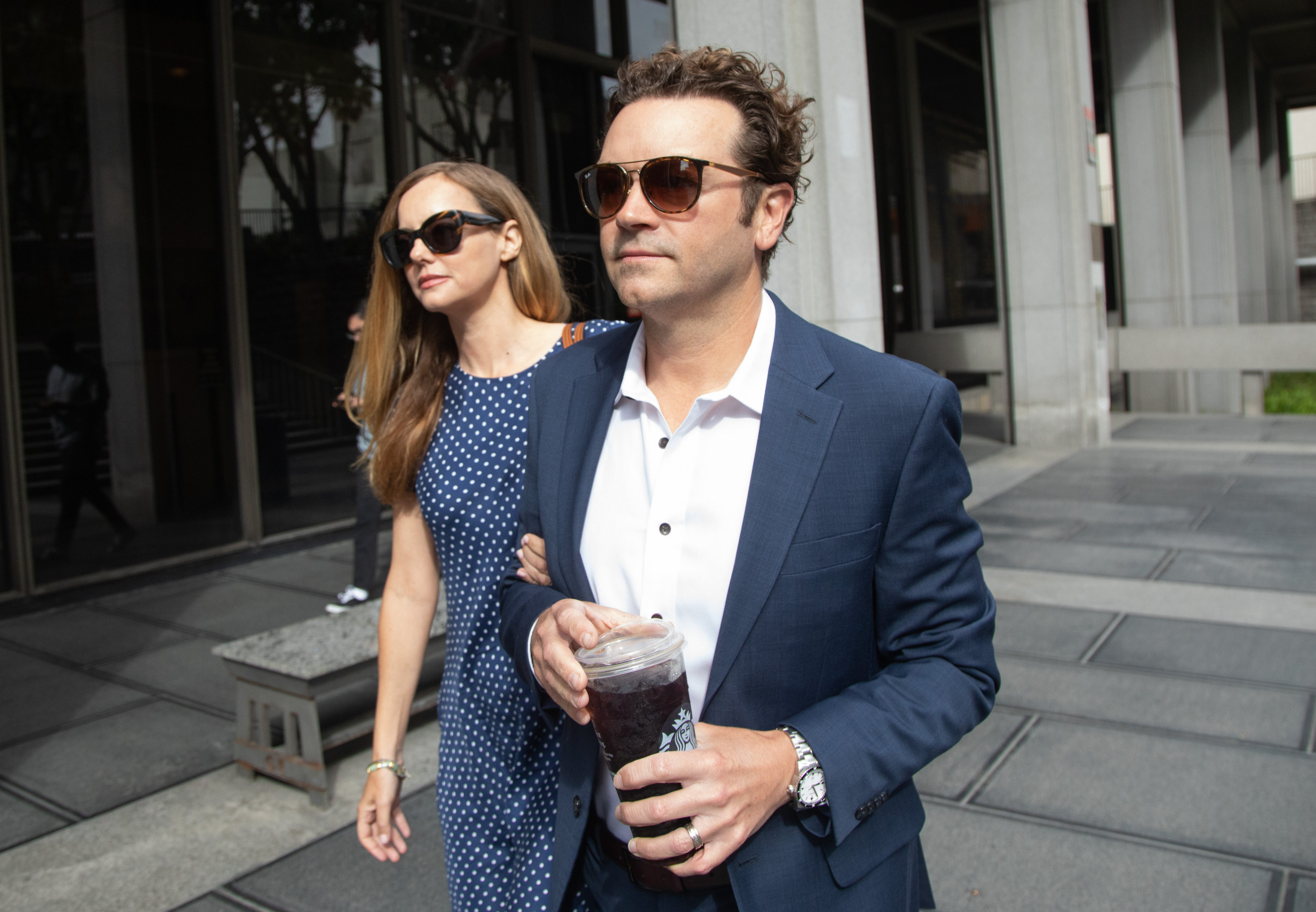 Actor Danny Masterson and his wife, Bijou Phillips, arrive at Clara Shortridge Foltz Criminal Justice Centre in Los Angeles, US on on Wednesday. Photo: Los Angeles Times / TNS