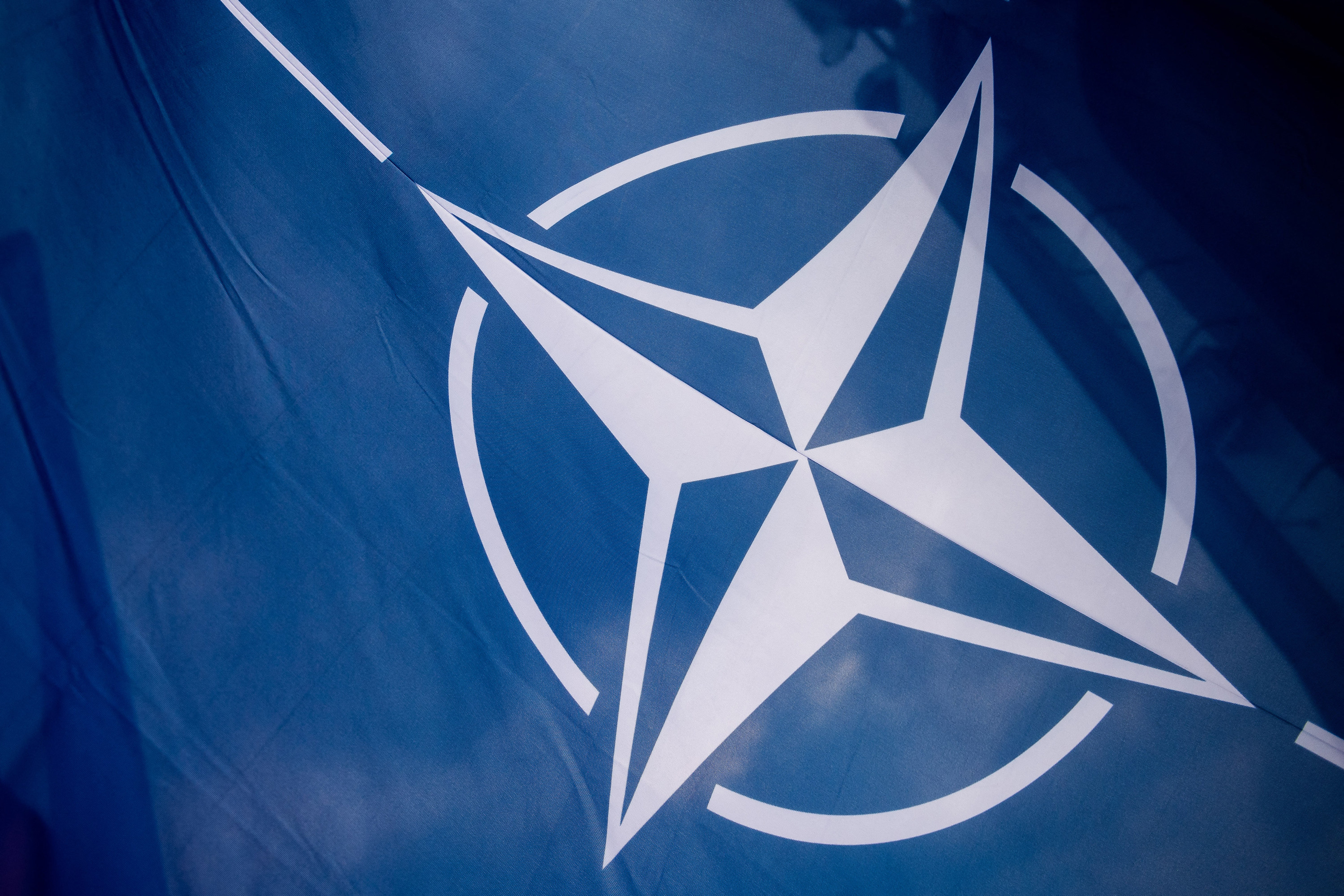 A Nato flag. On Sunday, hundreds of protesters in Stockholm demonstrated against Sweden’s Nato bid. Photo: AFP / Getty Images / TNS