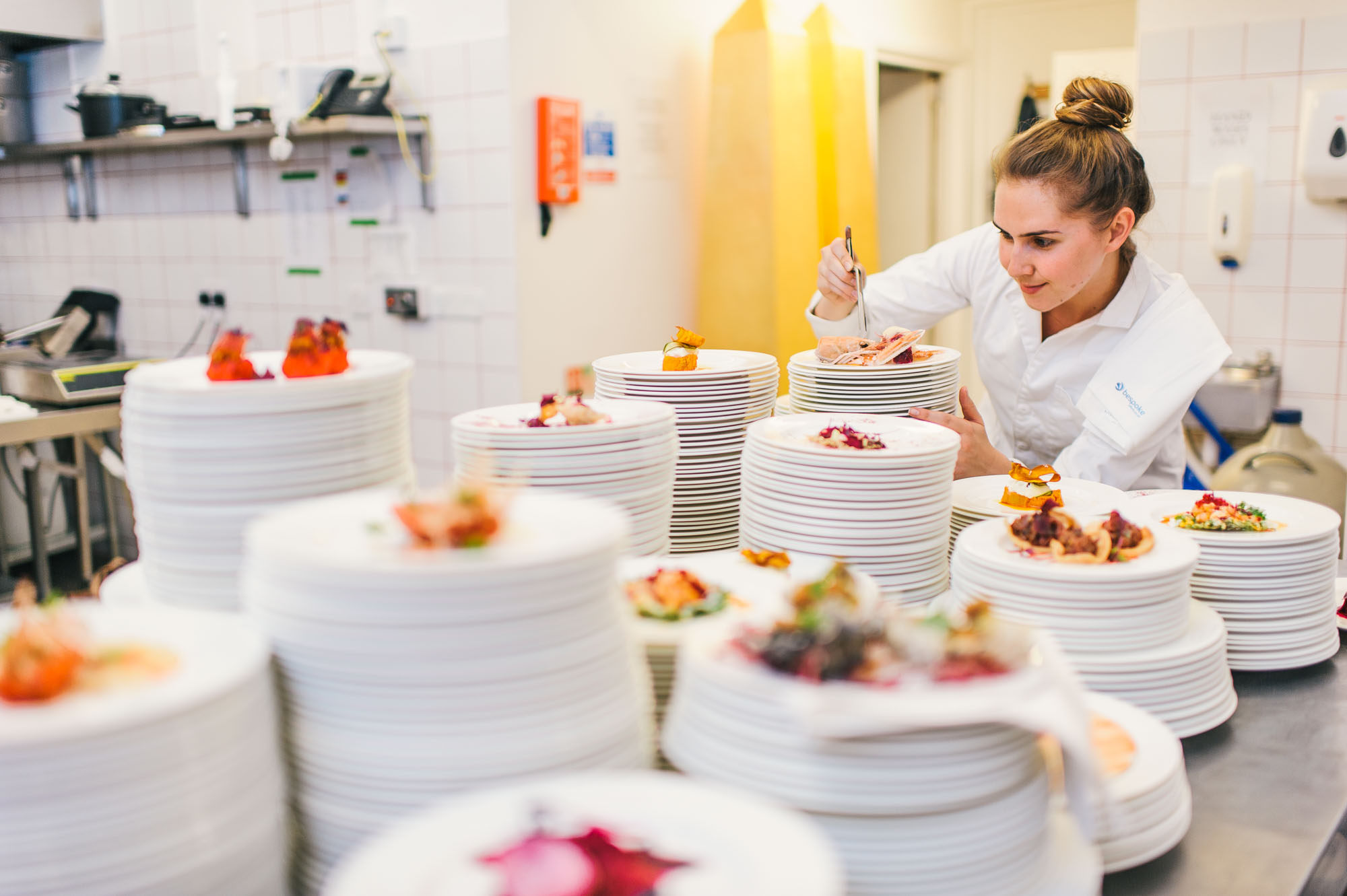 A chef plates one of many courses for The 200 Club by Bompas & Parr. In 2015, the experimental food artists staged what is to date the world’s lengthiest tasting menu, with a pop-up restaurant that served 200 courses over 24 hours. Photo: Bompas & Parr