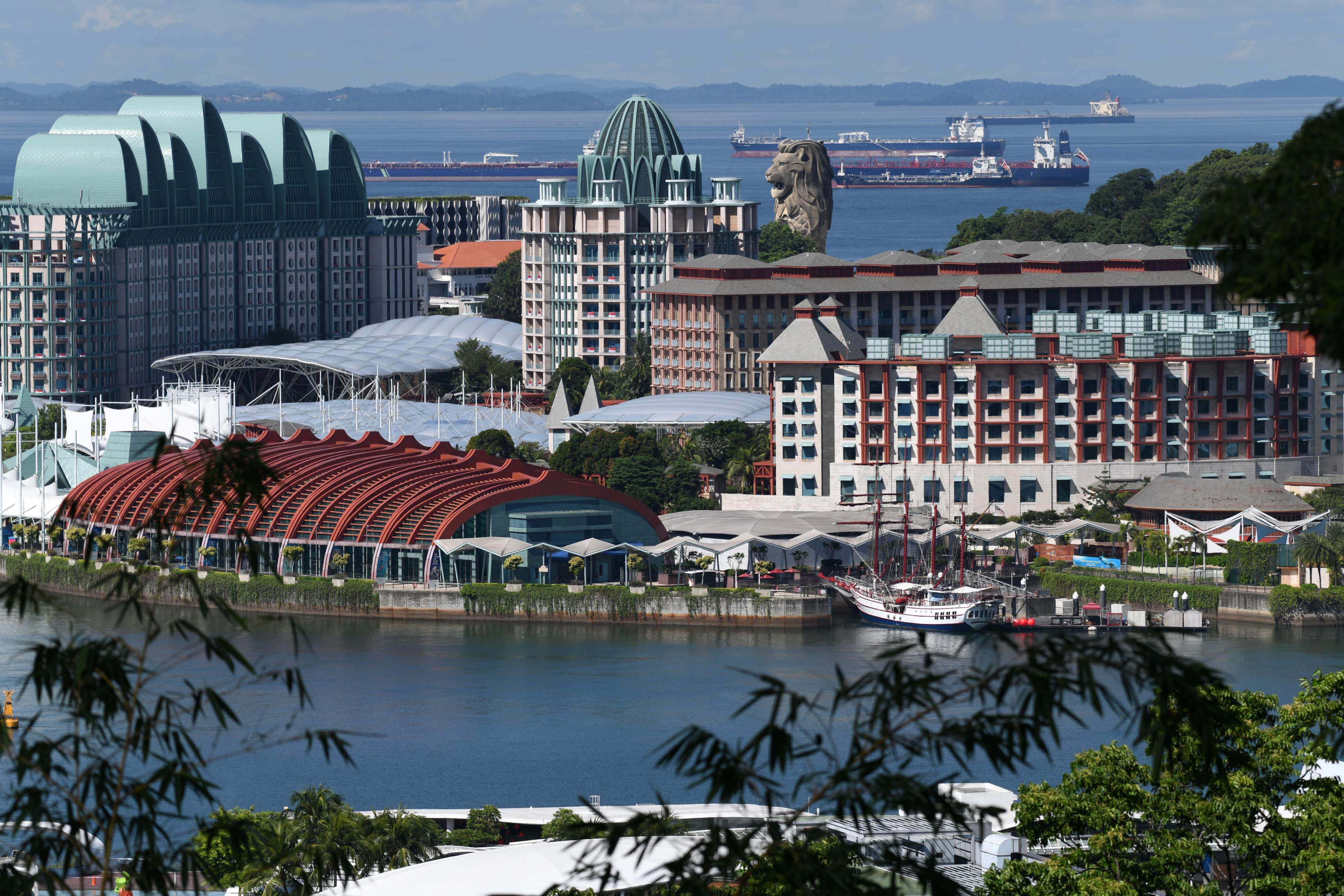 Resorts World Sentosa, on Sentosa Island, features one of Singapore’s two casinos, a Universal Studios theme park and the world’s second-largest oceanarium. Photo: AFP