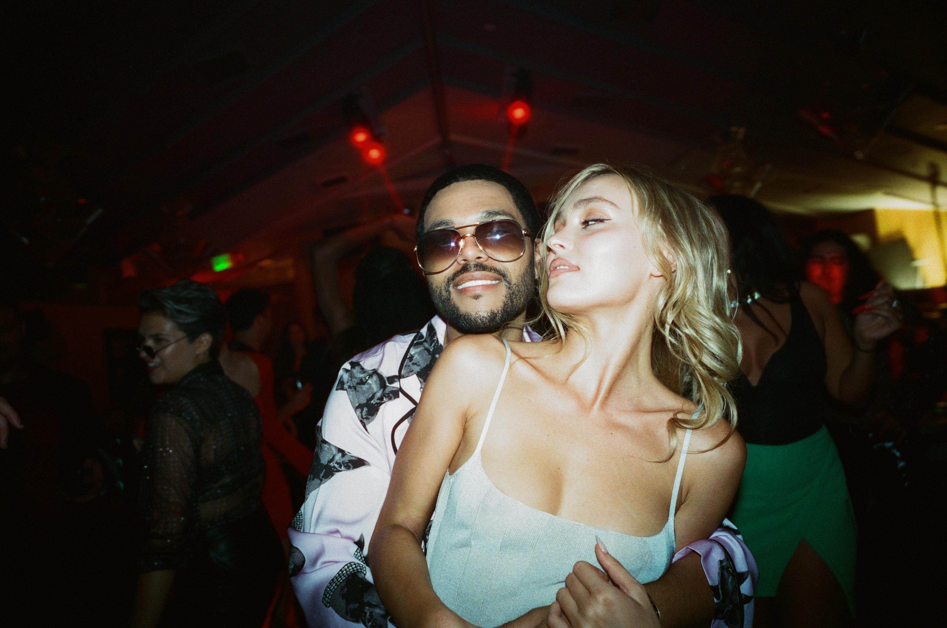 Lily-Rose Depp (front) and Abel ‘The Weeknd’ Tesfaye in a still from “The Idol”. Photo: HBO Go.