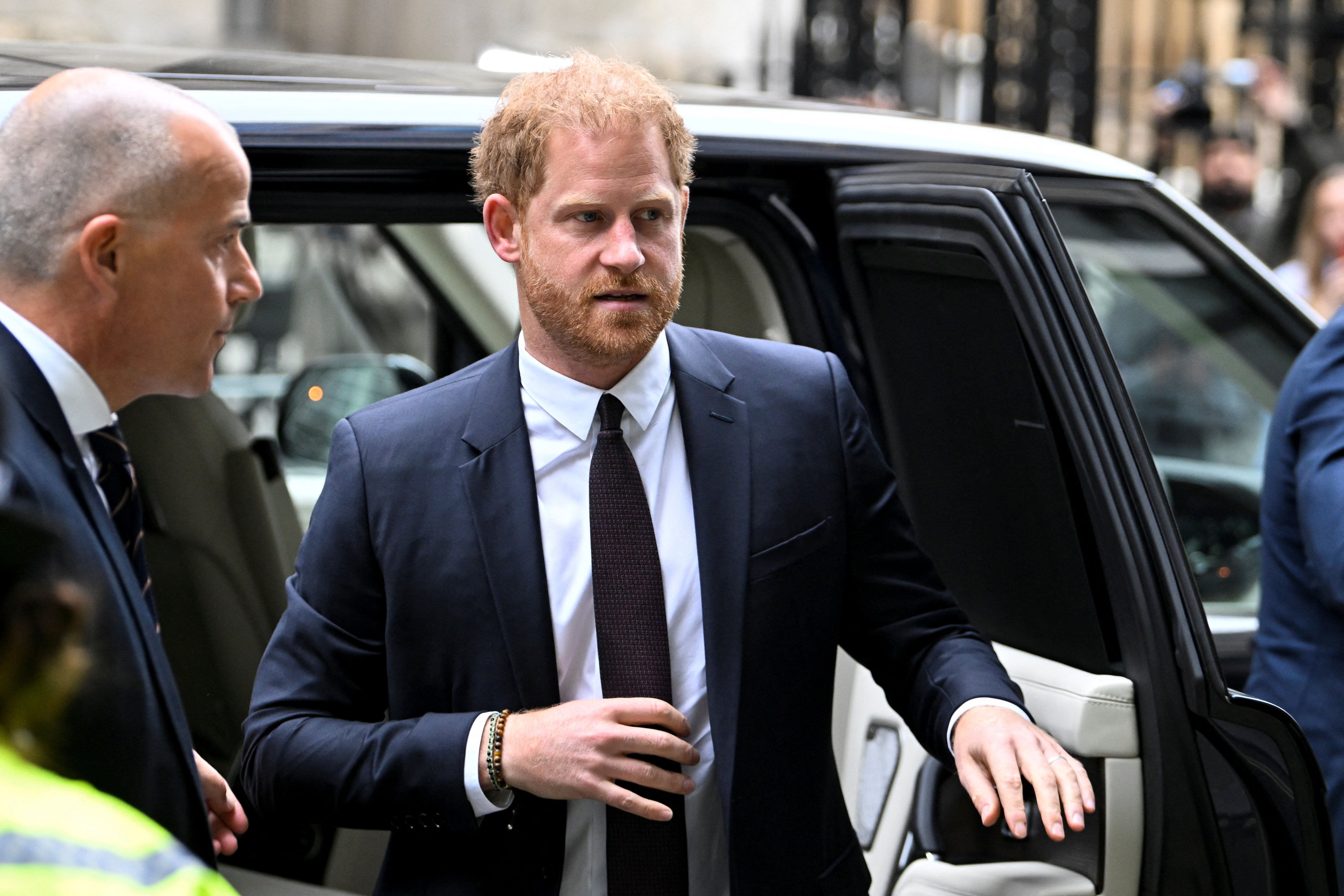 Britain’s Prince Harry, Duke of Sussex walks outside the Rolls Building of the High Court in London. Photo: Reuters