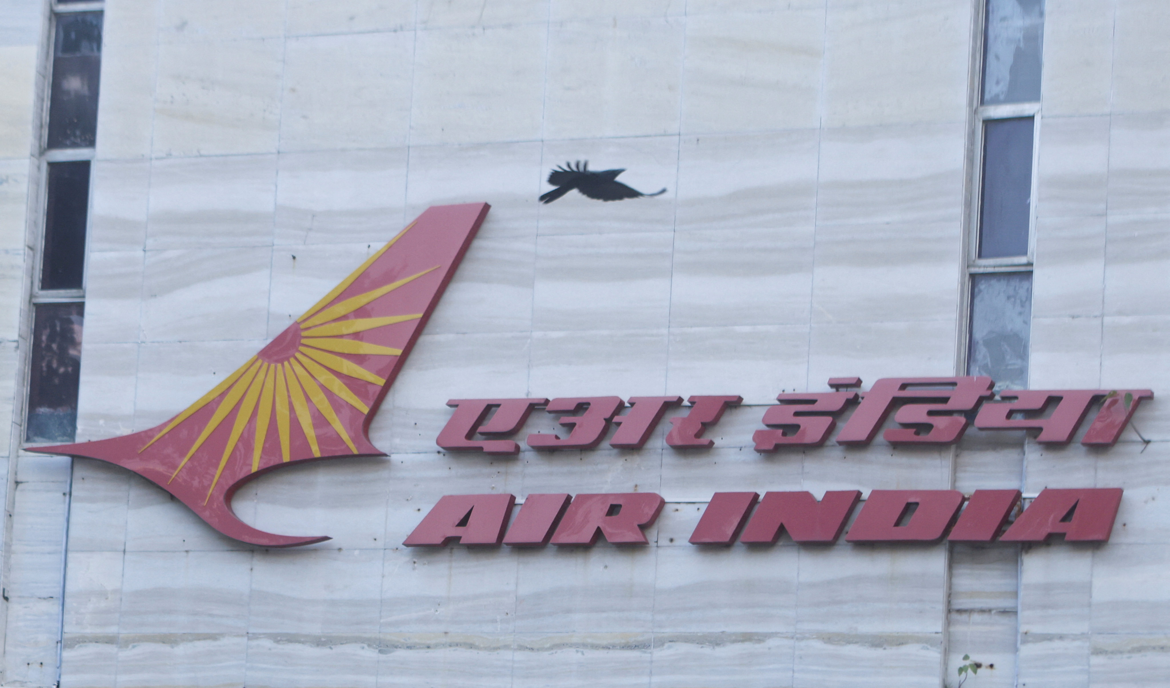 The Air India logo is seen at the airline’s corporate headquarters in Mumbai in October 2021. Photo: Reuters