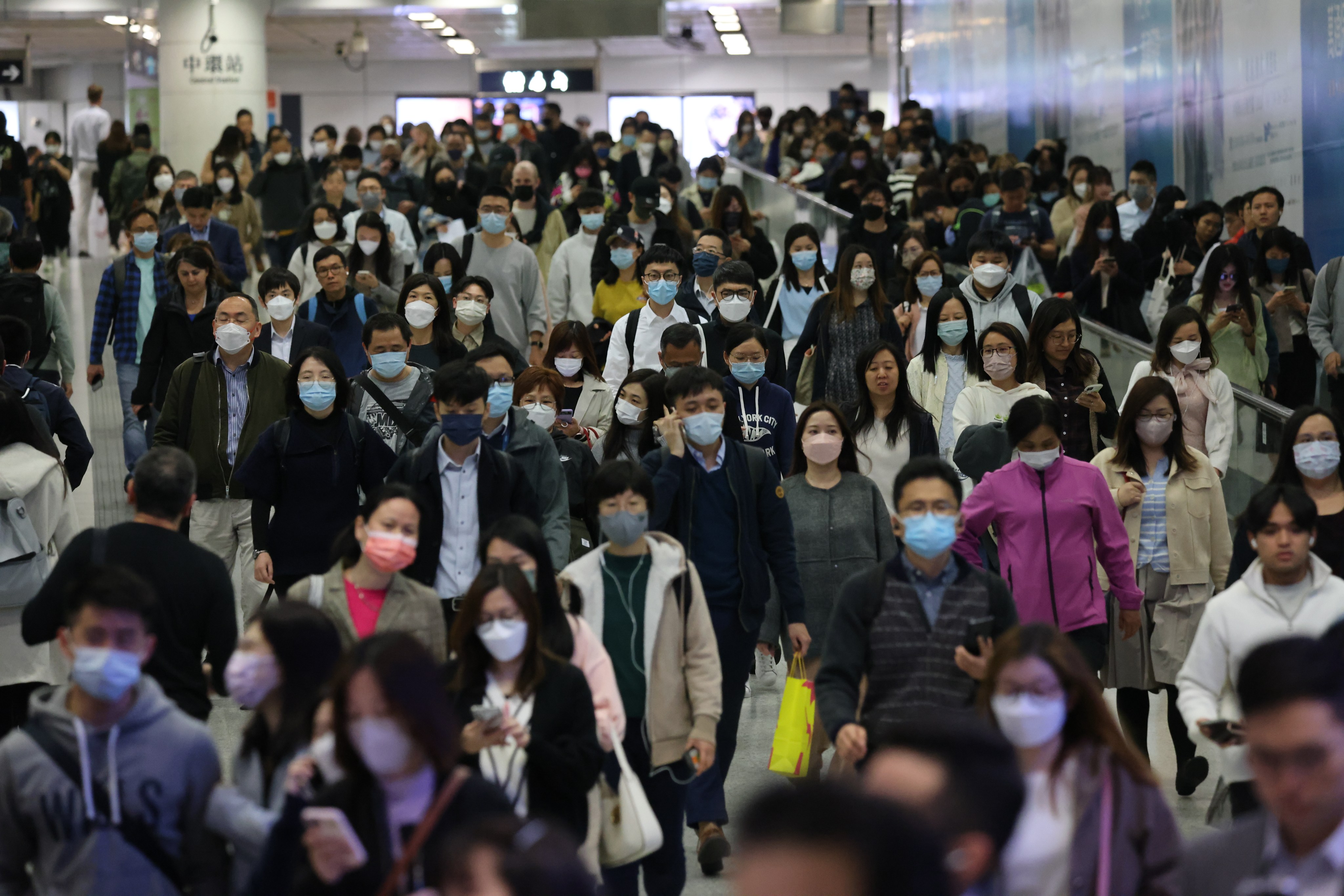 Commuters walking through the Central MTR station in Hong Kong on March 1. Hong Kong must protect its reputation as an open and welcoming place. Photo: May Tse