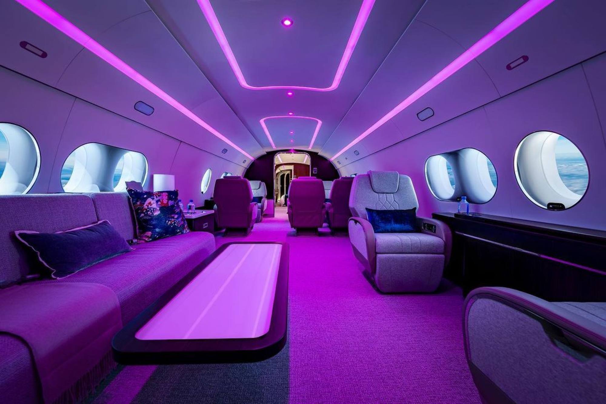 Private Jet, Palm Beach, Pink Frame