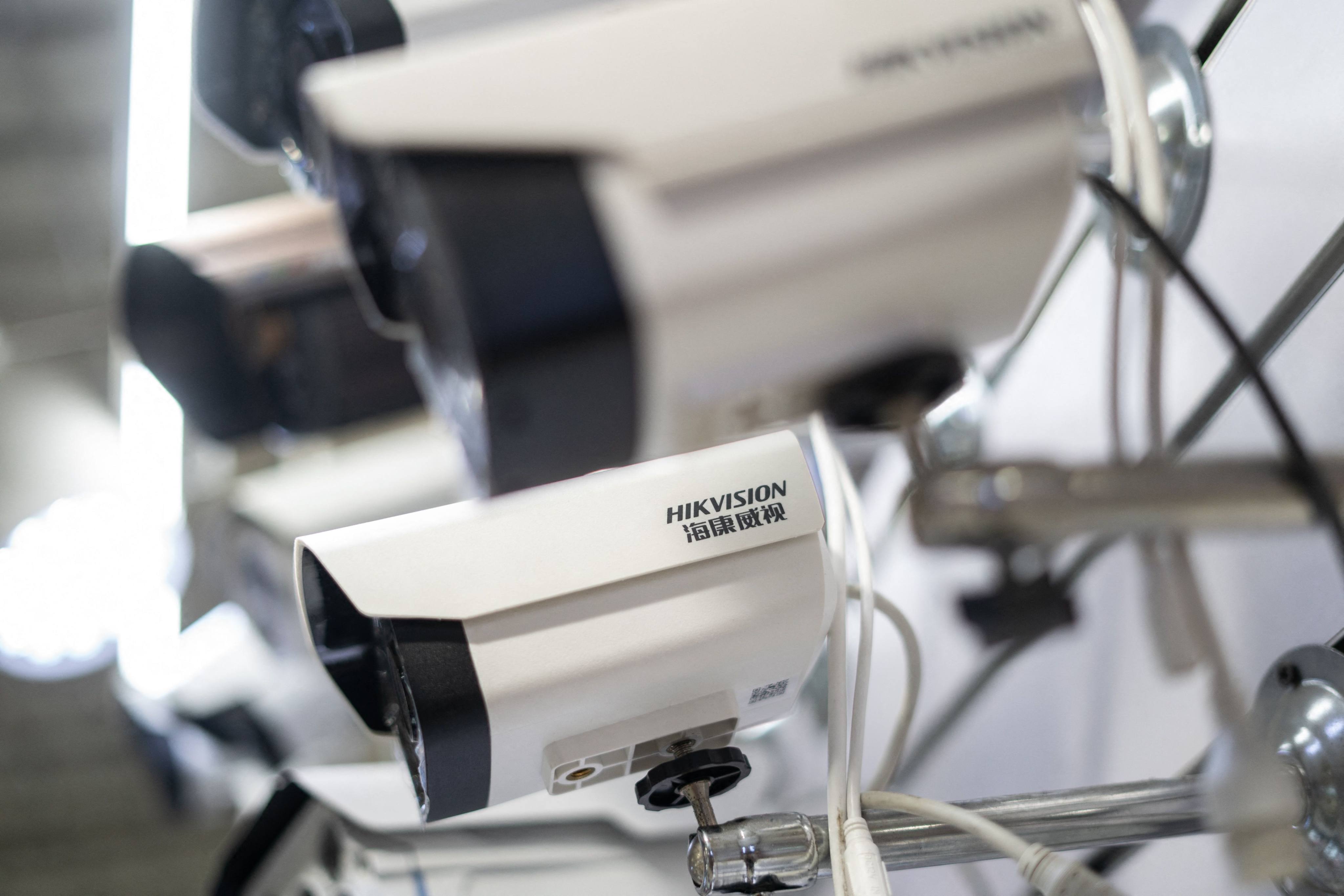 Hikvision cameras are displayed at an electronics mall in Beijing in May 2019. Photo: AFP