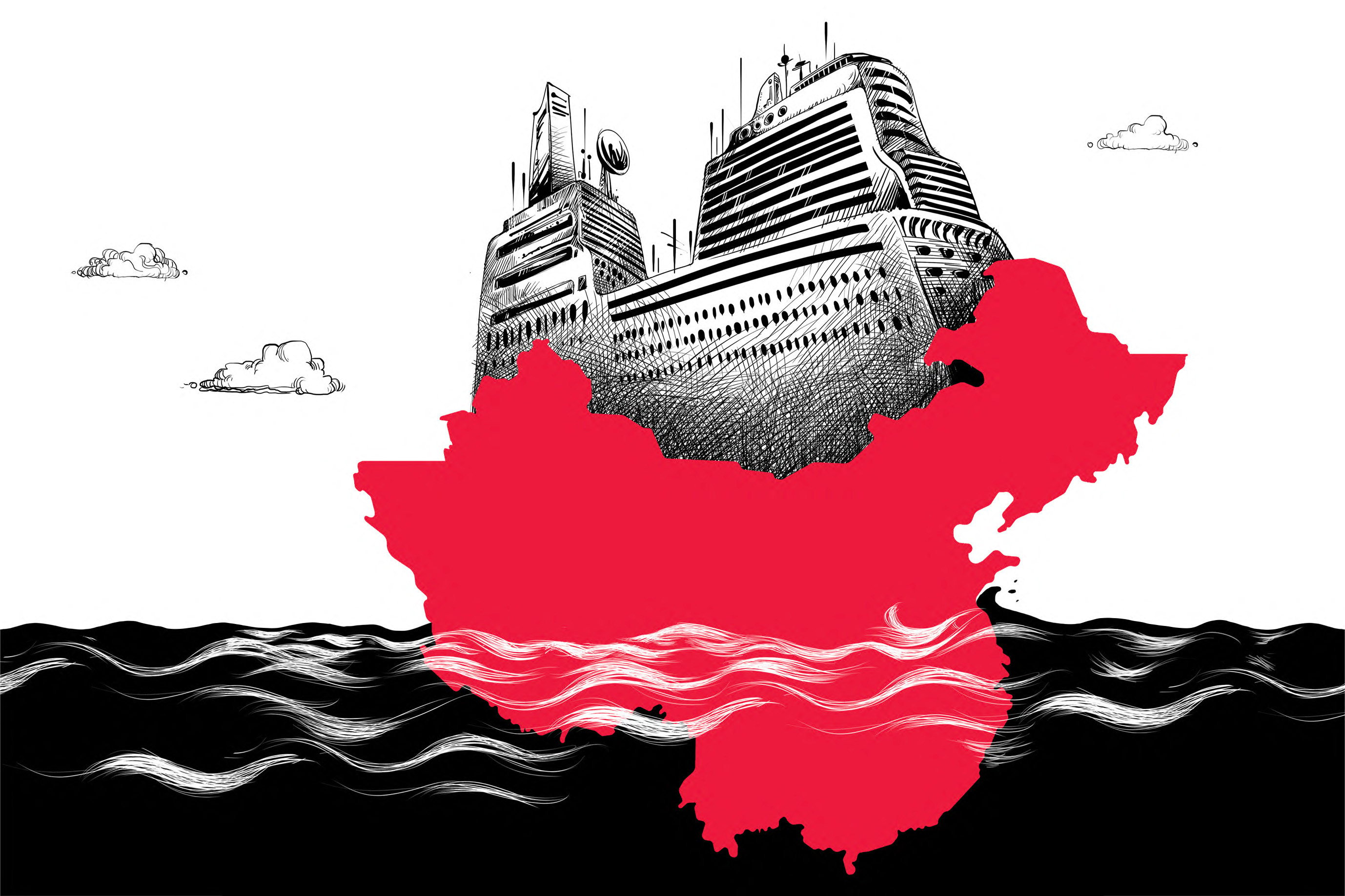  China’s first home-grown large cruise liner undocked in Shanghai this week in a breakthrough for the nation’s shipbuilding and high-end manufacturing ambitions. Illustration: Victor Sanjinez
