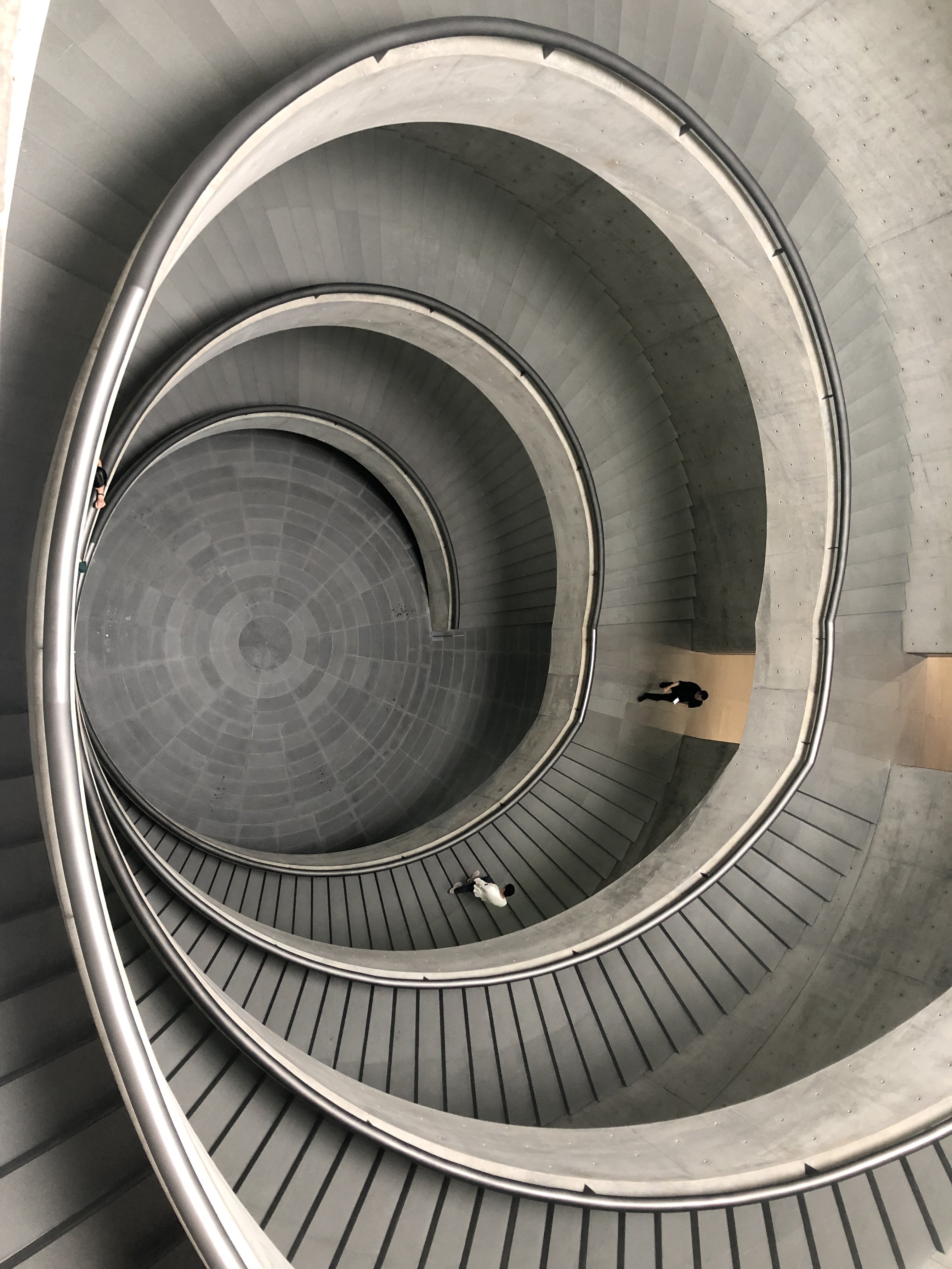 The “double helix” staircase of the Tadao Ando-designed He Museum in Shunde, Guangdong province. The private museum owned by the family behind Midea Group opened the biggest retrospective of Roni Horn in Asia on June 6, 2023 (Photo: Enid Tsui)