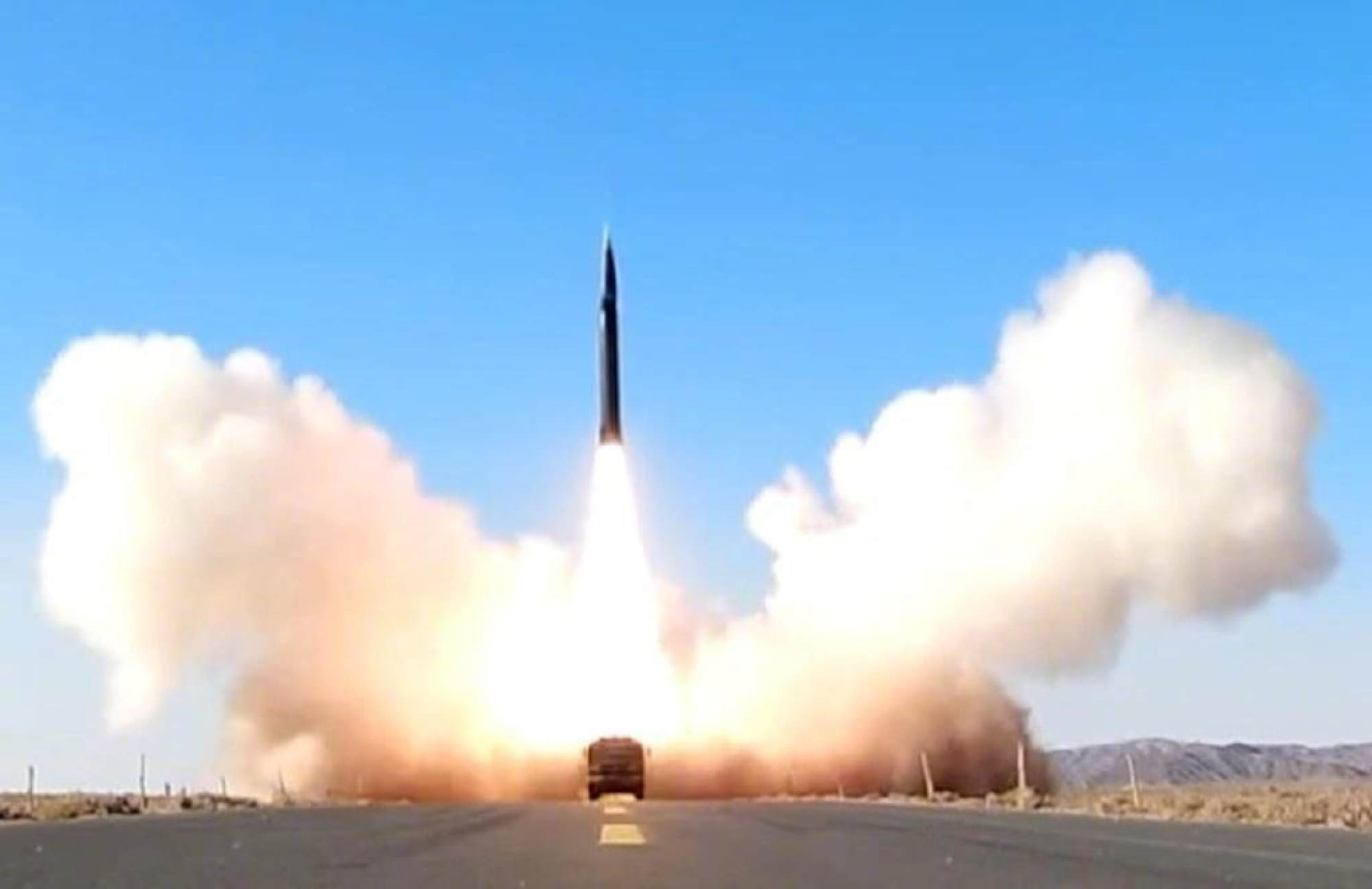 A DF-17 hypersonic boost-glide missile is launched in a video clip broadcast by China’s CCTV last summer. Image: CCTV