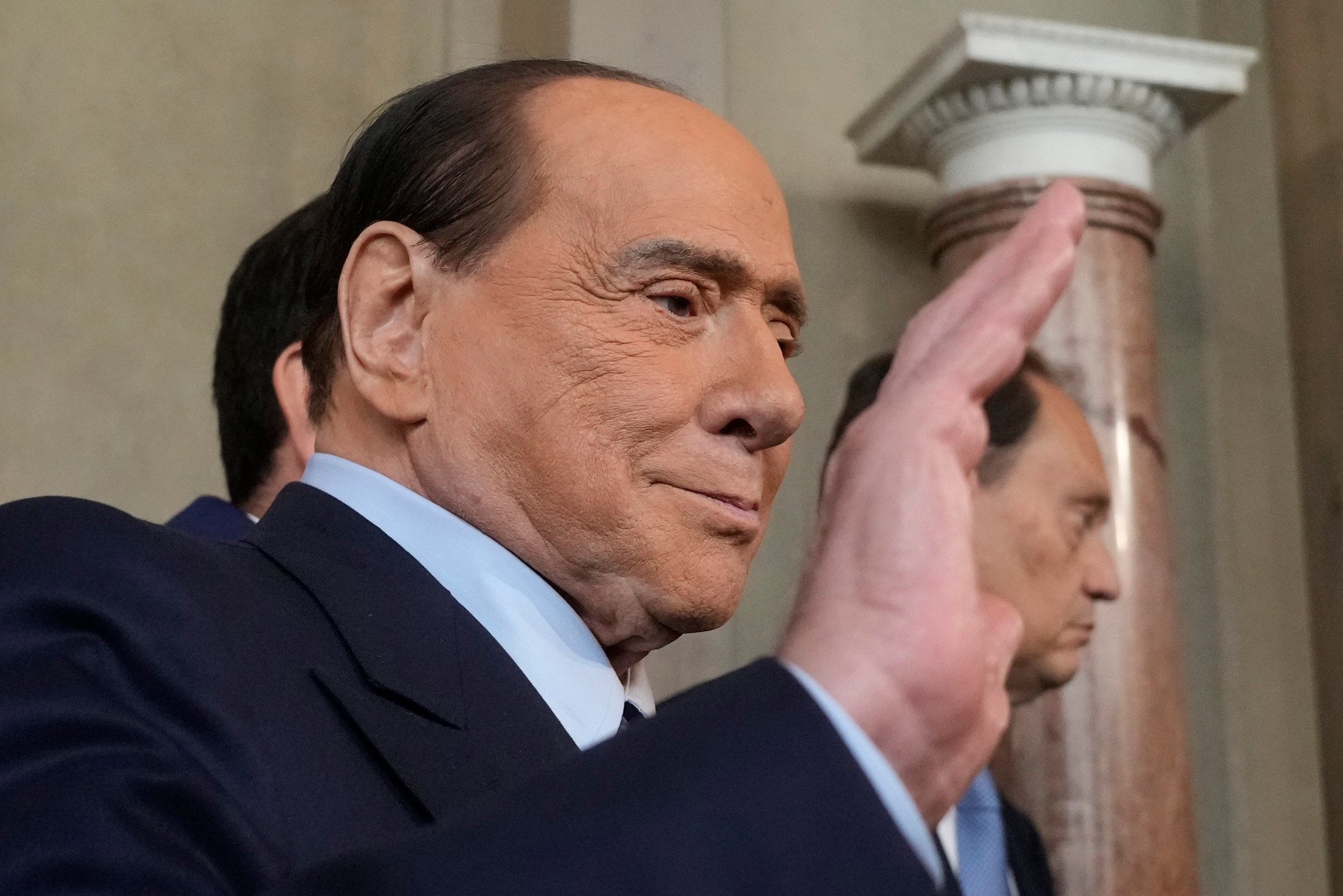 Forza Italia president Silvio Berlusconi “is currently hospitalised at the San Raffaele for scheduled checks related to” his blood cancer. Photo: AP