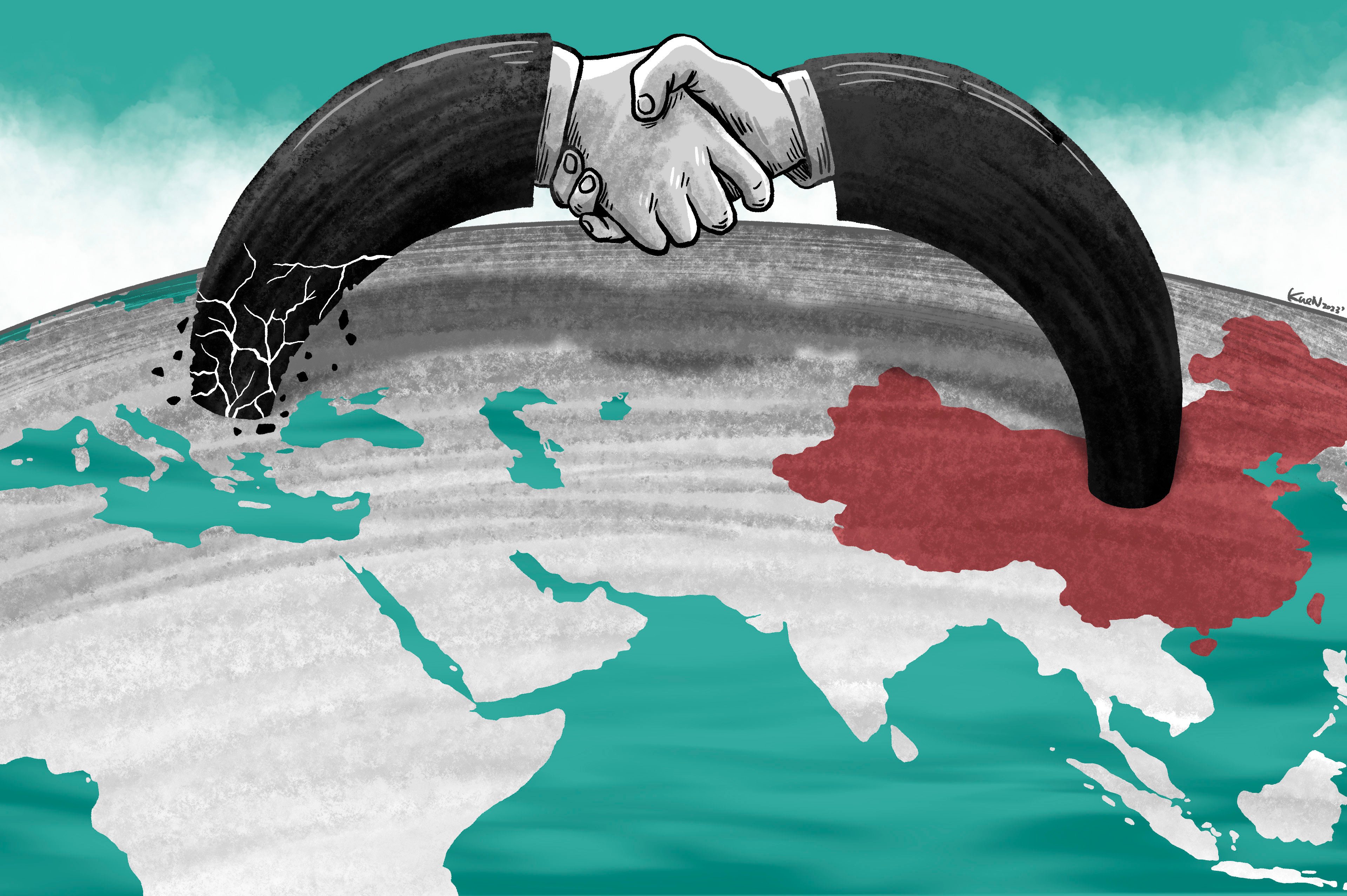 Central and eastern Europe’s trade deficit with China has been widening, with the value of exports to China down 4.9 per cent last year and the value of imports from China up about 13.8 per cent. Illustration: Lau Ka-kuen