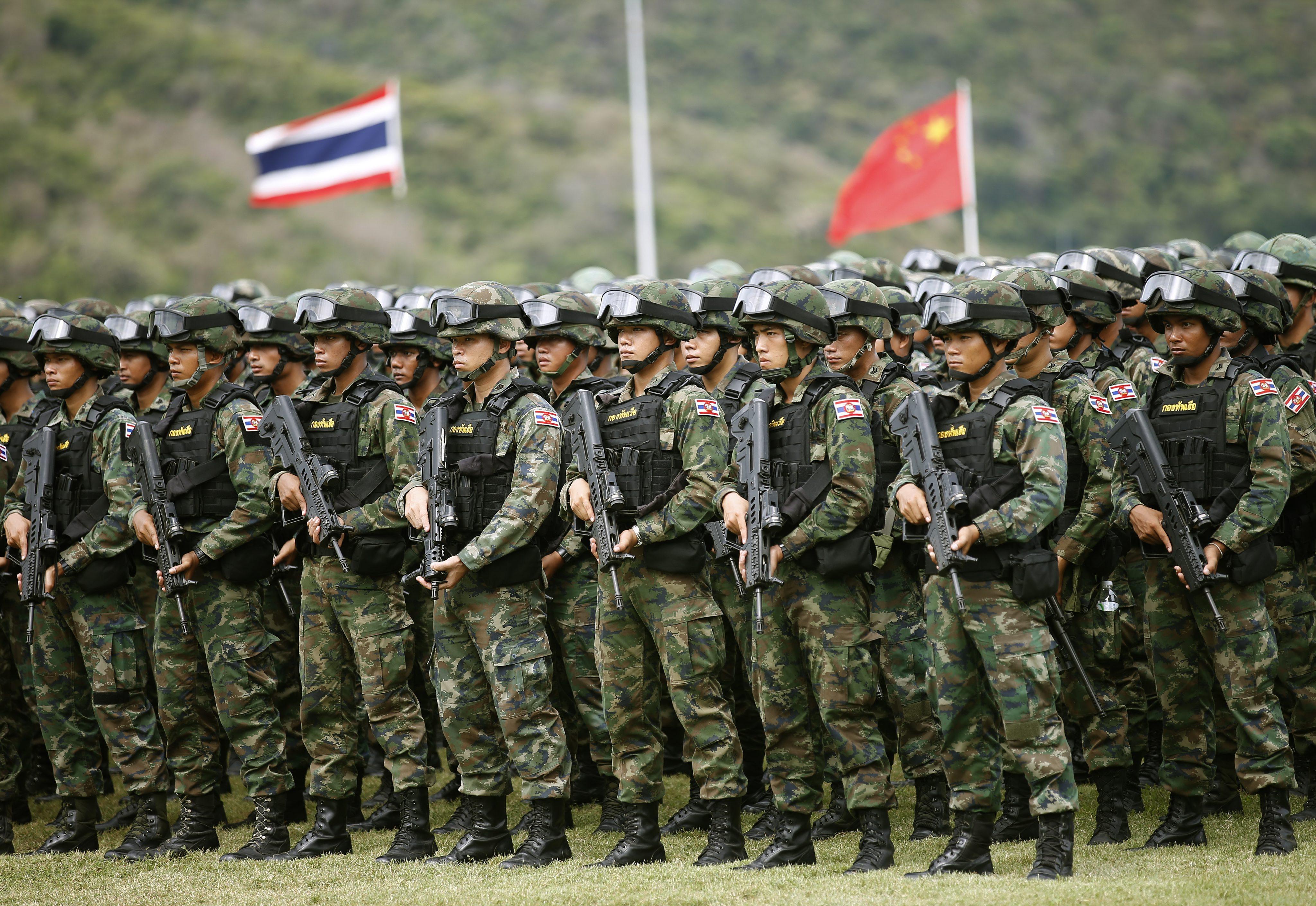 Chinese and Thai military personnel will take part in more joint drills this year. Photo: EPA