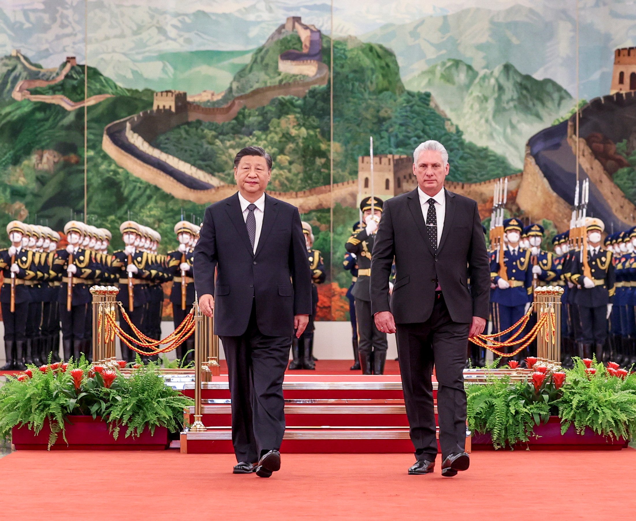 Chinese President Xi Jinping with Cuban President Miguel Diaz-Canel in Beijing on November 25, 2022. On Saturday, a Biden administration official said China has been operating a spy base in Cuba since at least 2019. Photo: Xinhua