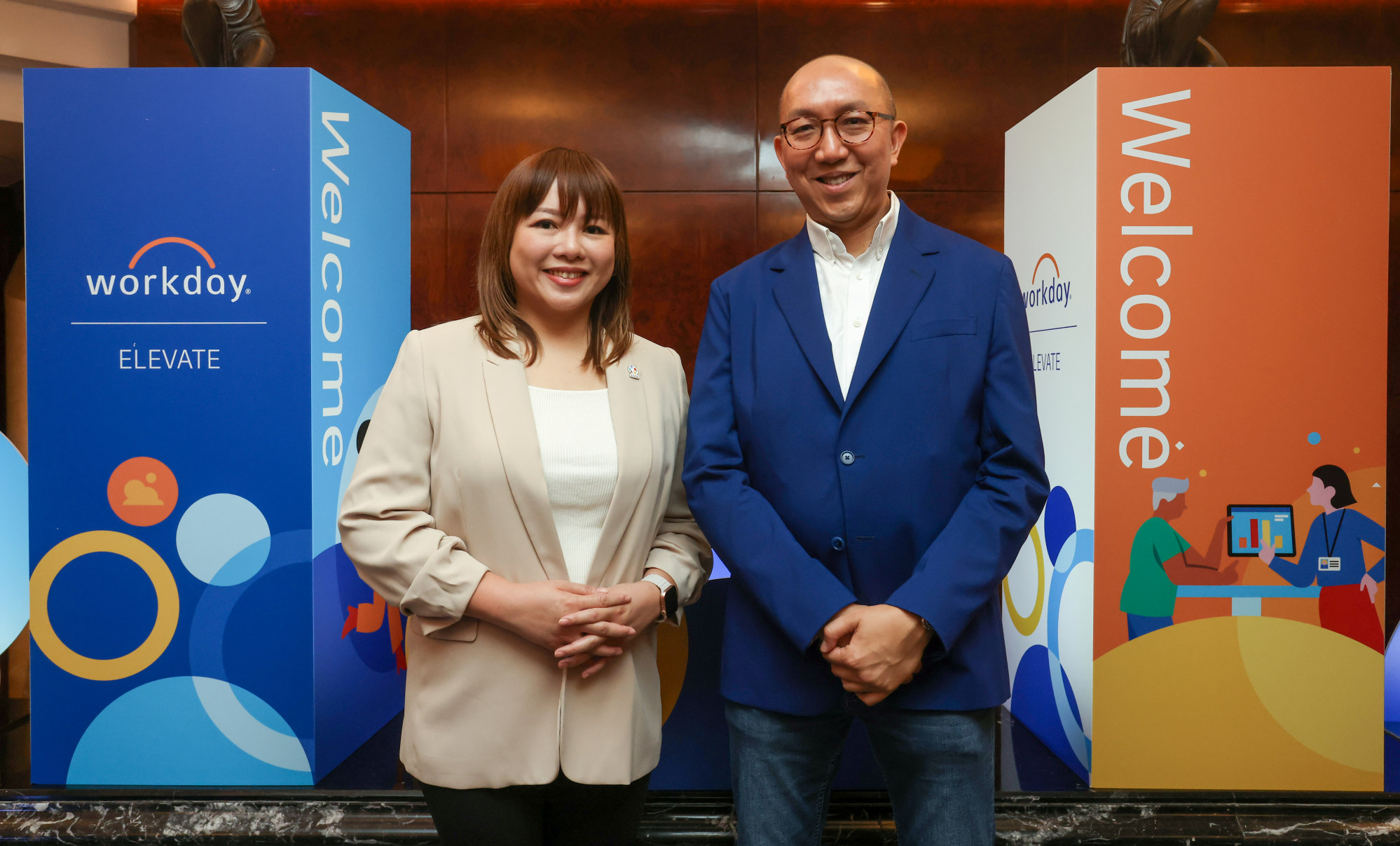 Cary Shek (left), vice-president of people and culture at Klook, and Daniel Cham, general manager of Greater China at Workday. Photo: Jonathan Wong