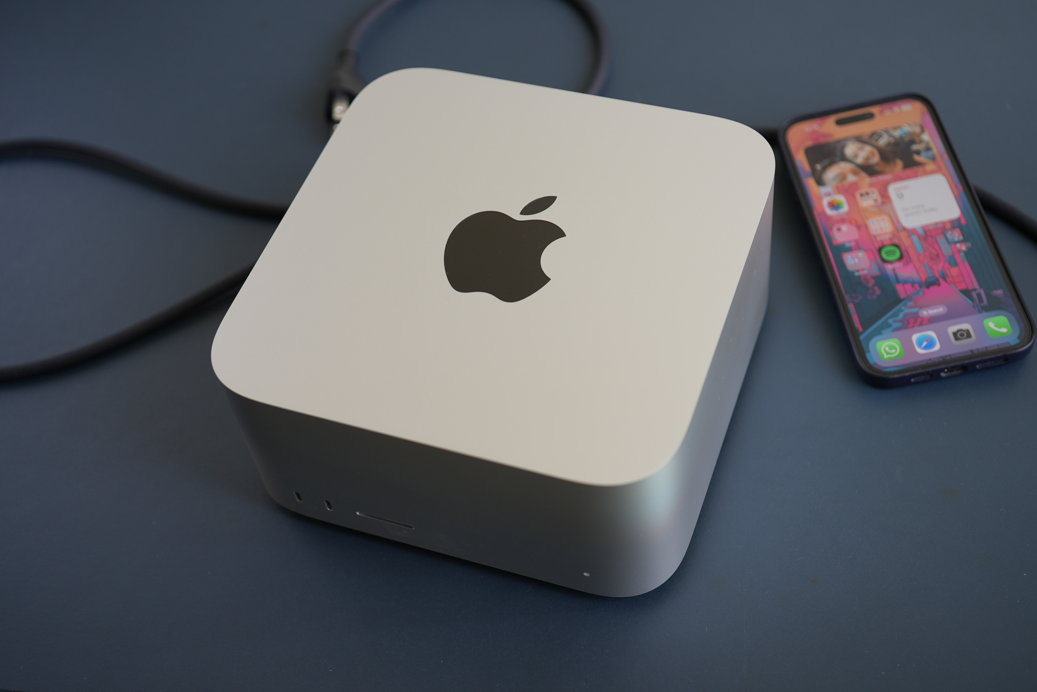 The Apple Mac Studio comes in a unibody aluminium case. Inside is Apple’s powerful and highly efficient M2 Max chip, or two of them,  which enables it to render and export videos extremely quickly and connect to 8 displays at once. Photo: Ben Sin