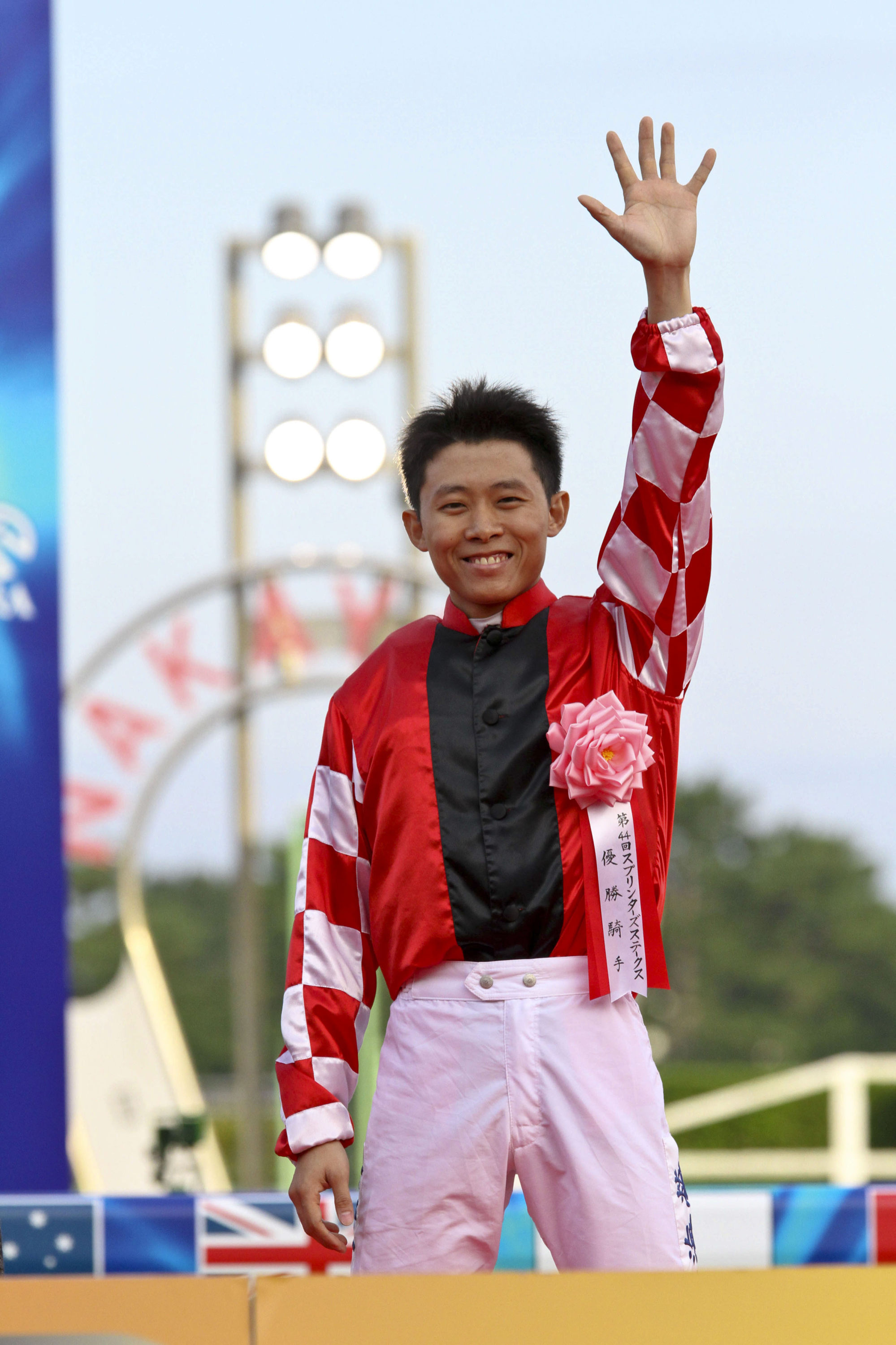 Alex Lai after winning the Sprinters Stakes aboard Ultra Fantasy.