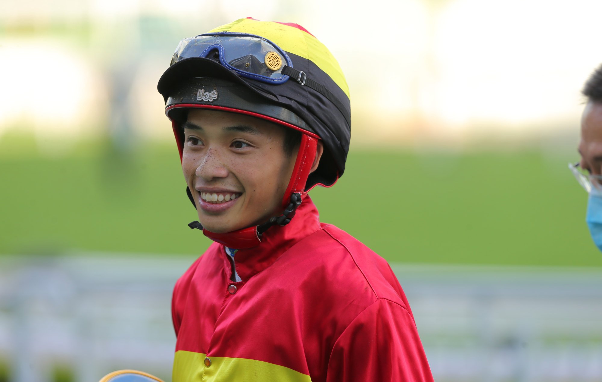 Jack Wong is all smiles after a winner.