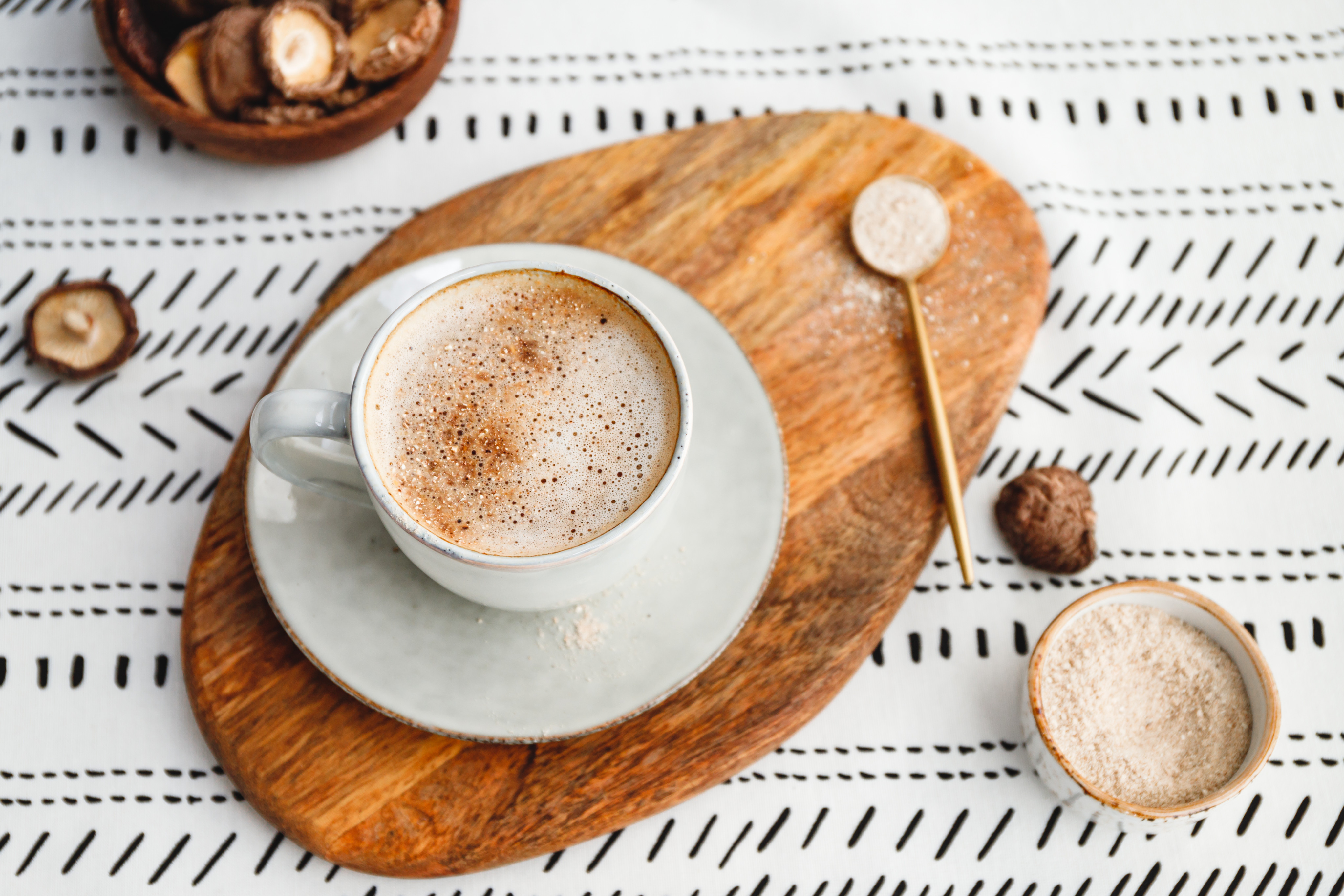 Mushrooms have many protective properties, and drinking mushroom coffee can boost your brain and improve your energy levels without giving you the caffeine jitters. Photo: Shutterstock
