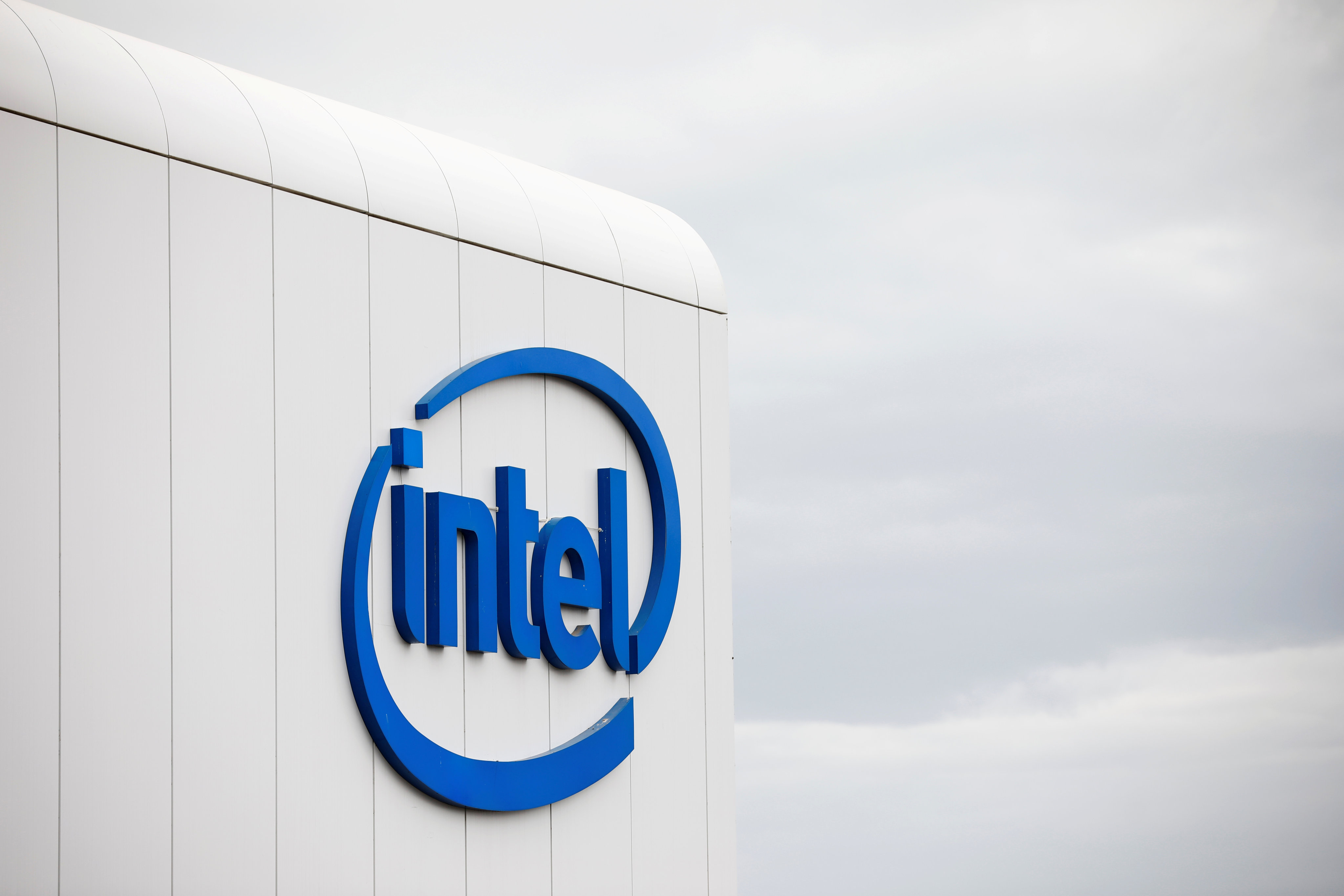 US chipmaker Intel Corp’s logo is seen on their “smart building” in Petah Tikva, near Tel Aviv, on December 15, 2019. Photo: Reuters
