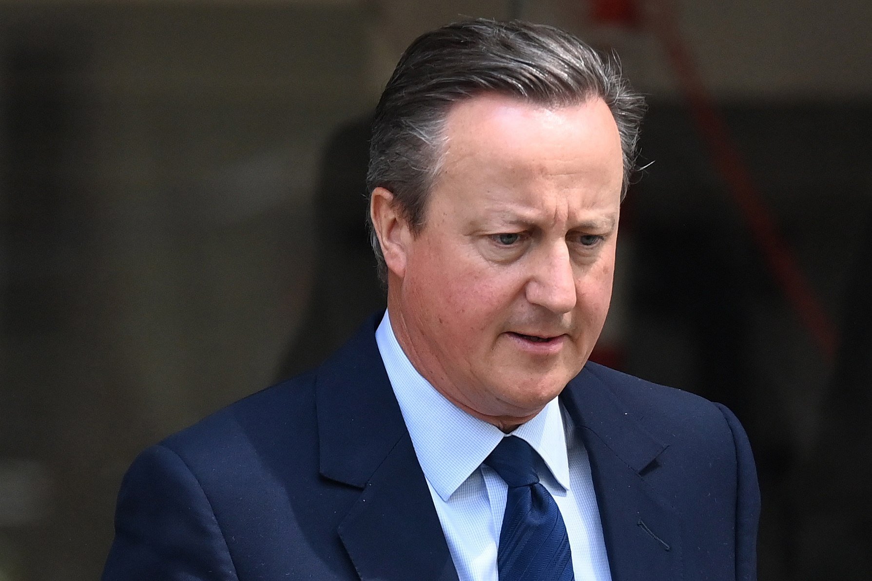Former British Prime Minister David Cameron departs the Covid-19 Inquiry hearing in London. Photo: EPA-EFE