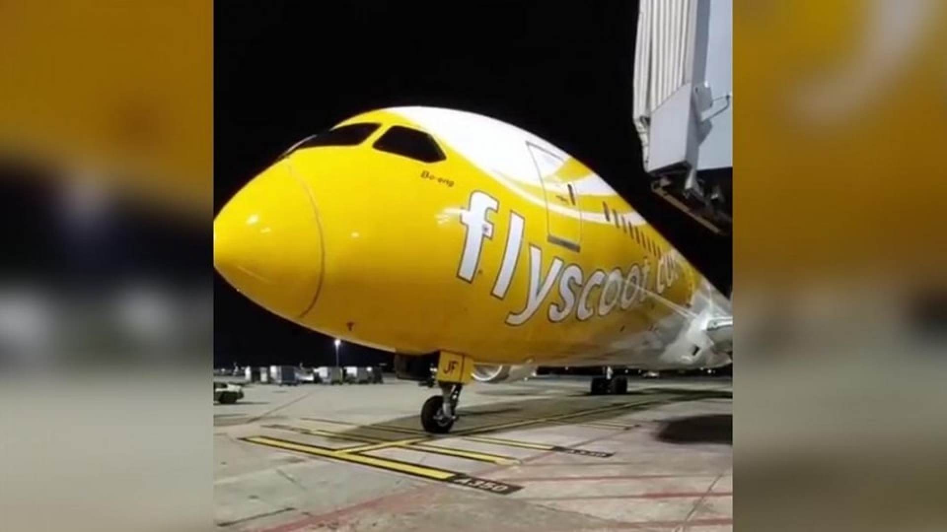 Scoot plane from South Korea to Singapore missing a wheel during stop