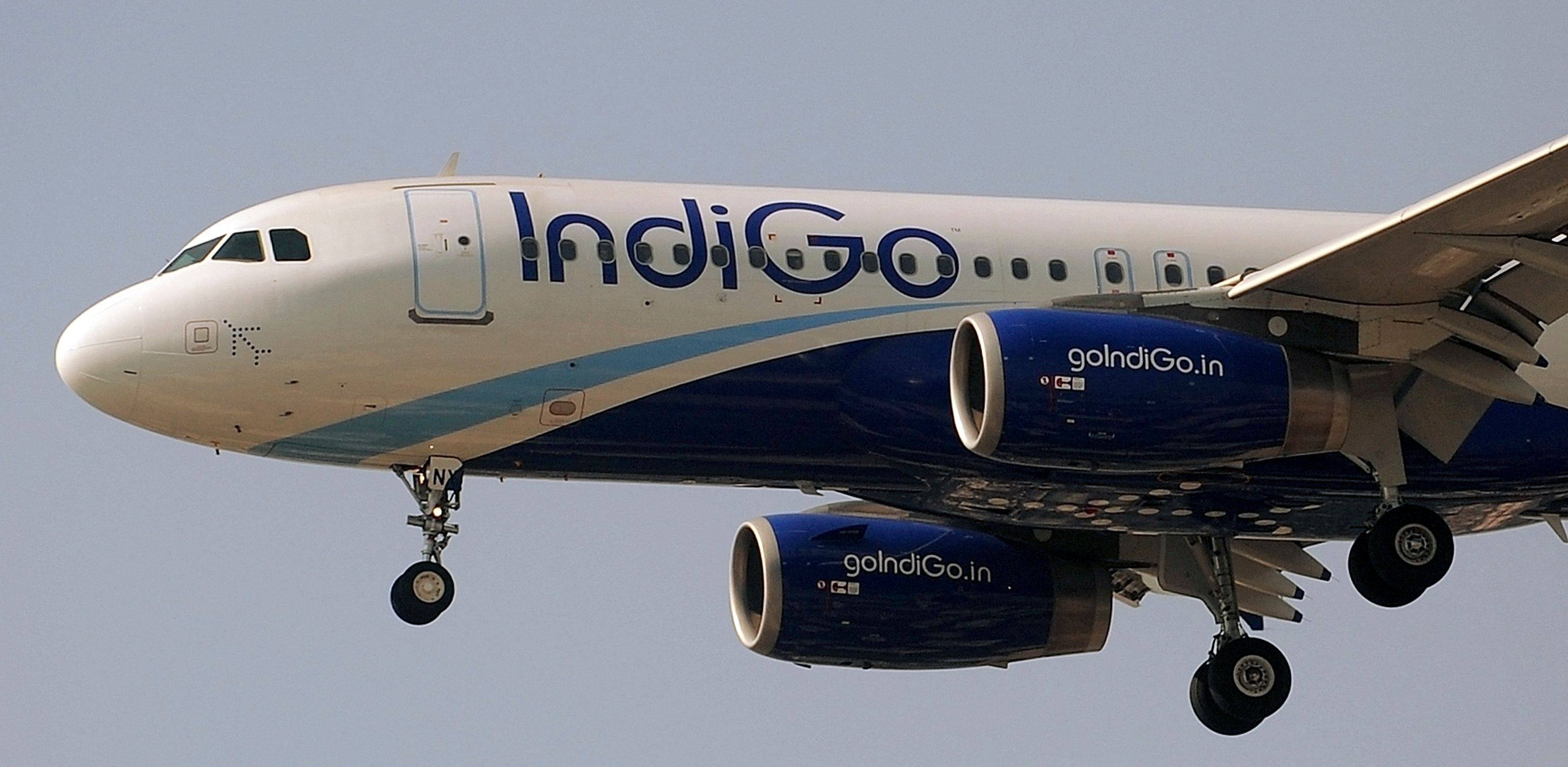 An IndiGo Airbus A320 aircraft prepares to land at Mumbai airport in January 2011. Photo: AFP