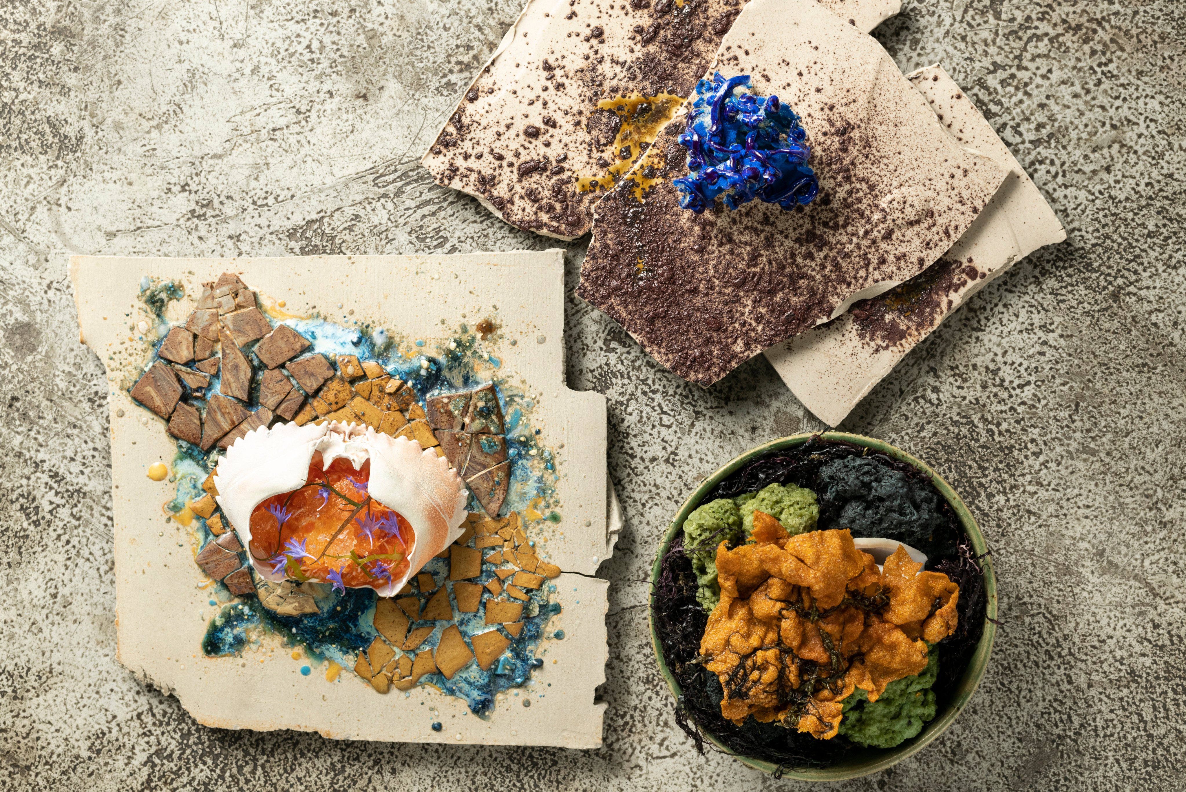 “Black Rocks” is a course at Central restaurant in Lima, No 1 on the 2022 World’s 50 Best Restaurants lists, that features ingredients sourced from the sea. Credit: Central
