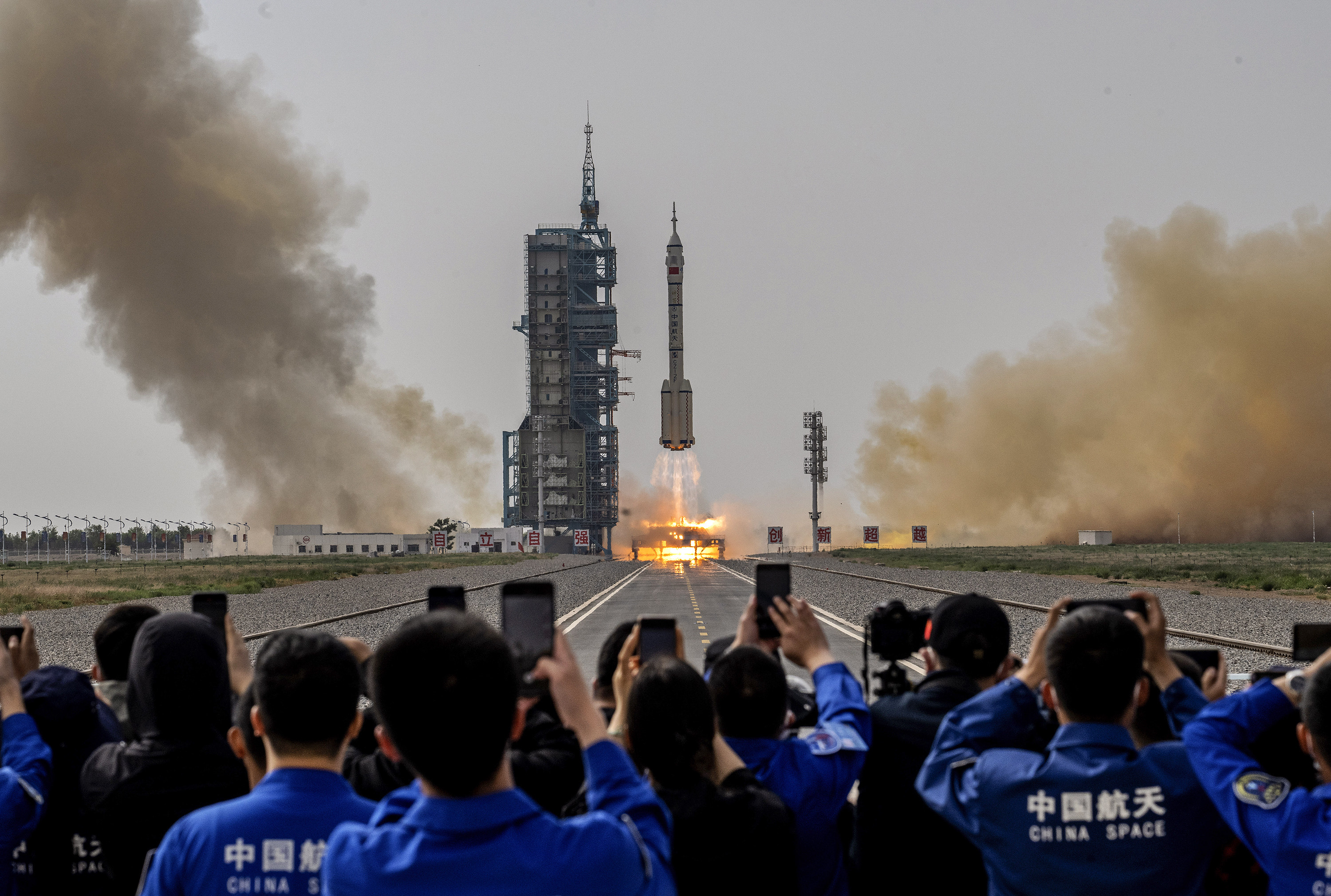 The Shenzhou-16 spacecraft attached to a Long March-2F rocket launches in Jiuquan, mainland China. Technology experts have said Hong Kong’s best chance at a moonshot project would be to be part of the country’s space research. Photo: Kevin Frayer/Getty Images/TNS