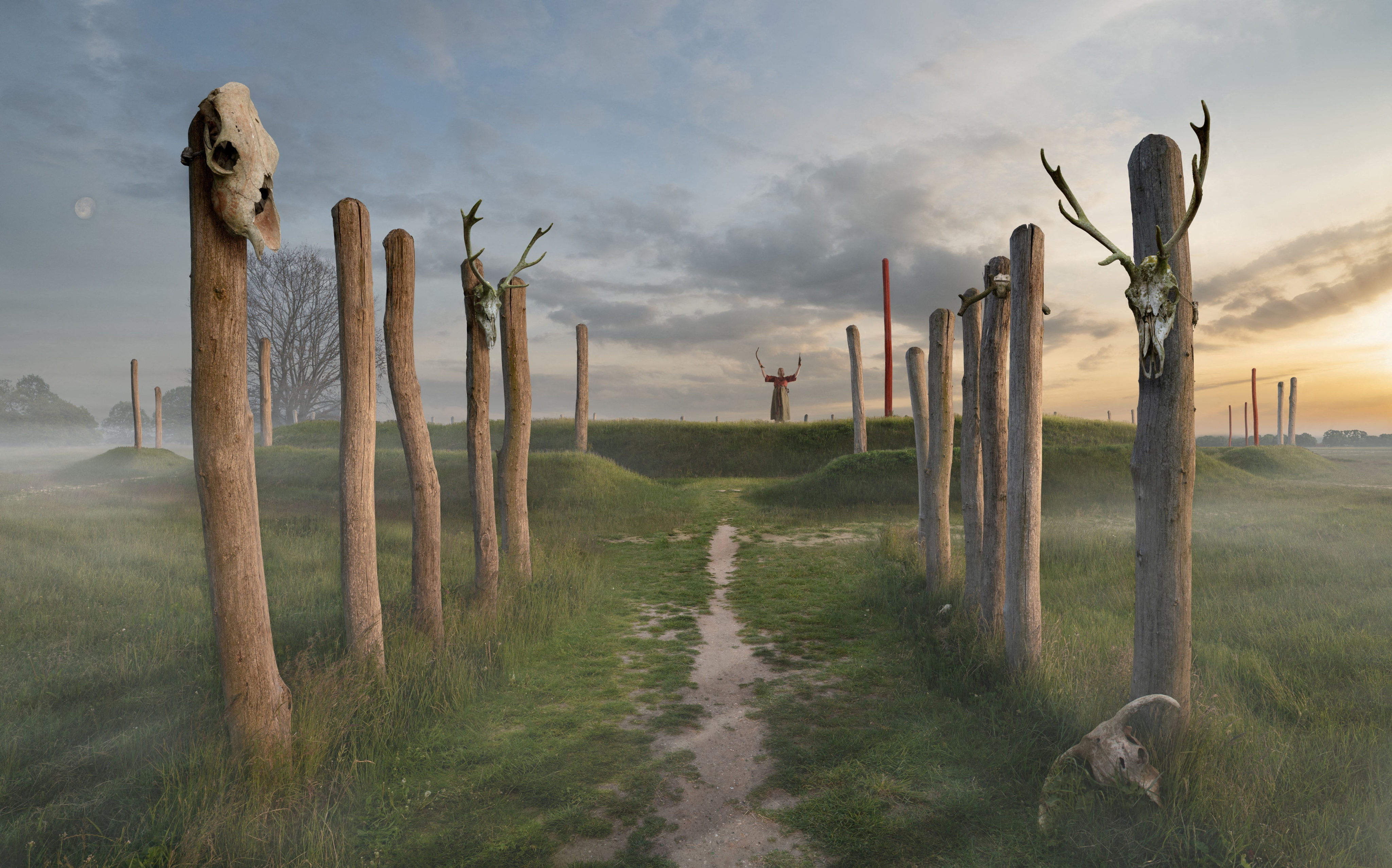 The Stonehenge-like site found in the Dutch town of Tiel is depicted in an artist’s illustration. Image: Municipality of Tiel via Reuters