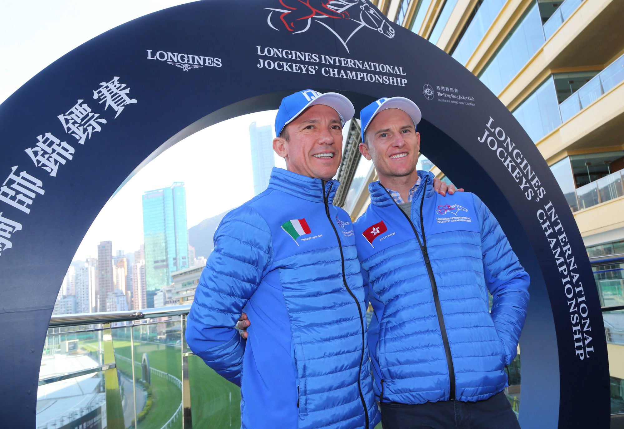 Frankie Dettori (left) and Zac Purton at Happy Valley in December 2019.