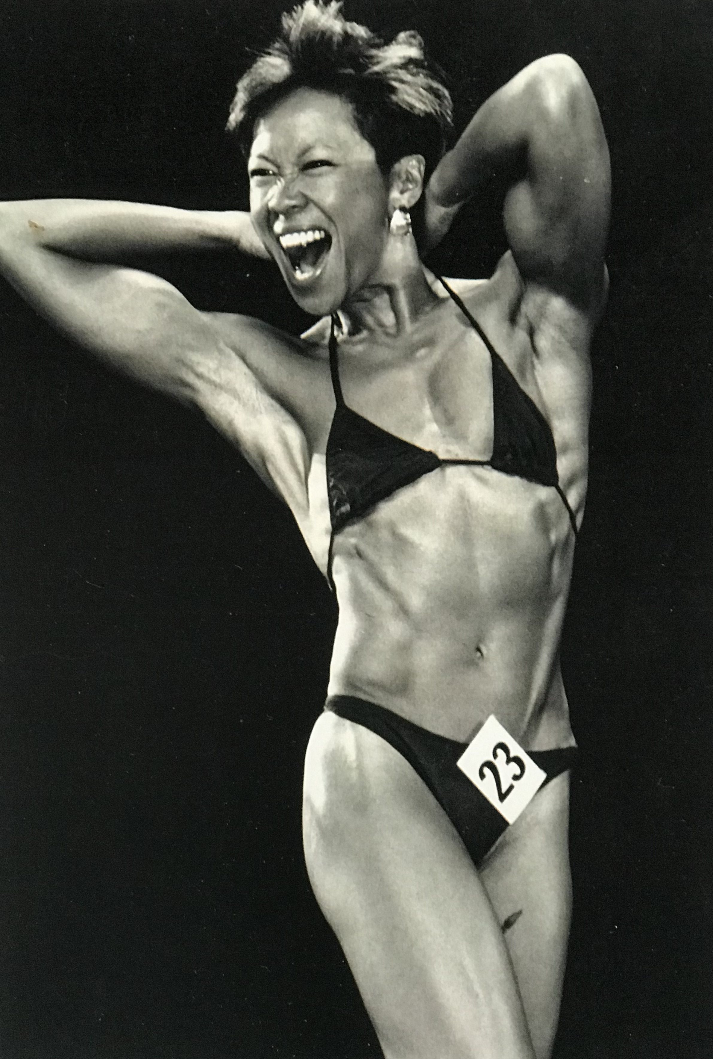 Kitty Tsui at Gay Games 2 in San Francisco, the US, in 1986, at which the Asian-American LGBTQ pioneer won a  bronze medal for physique in the lightweight category. Photo: Kitty Tsui