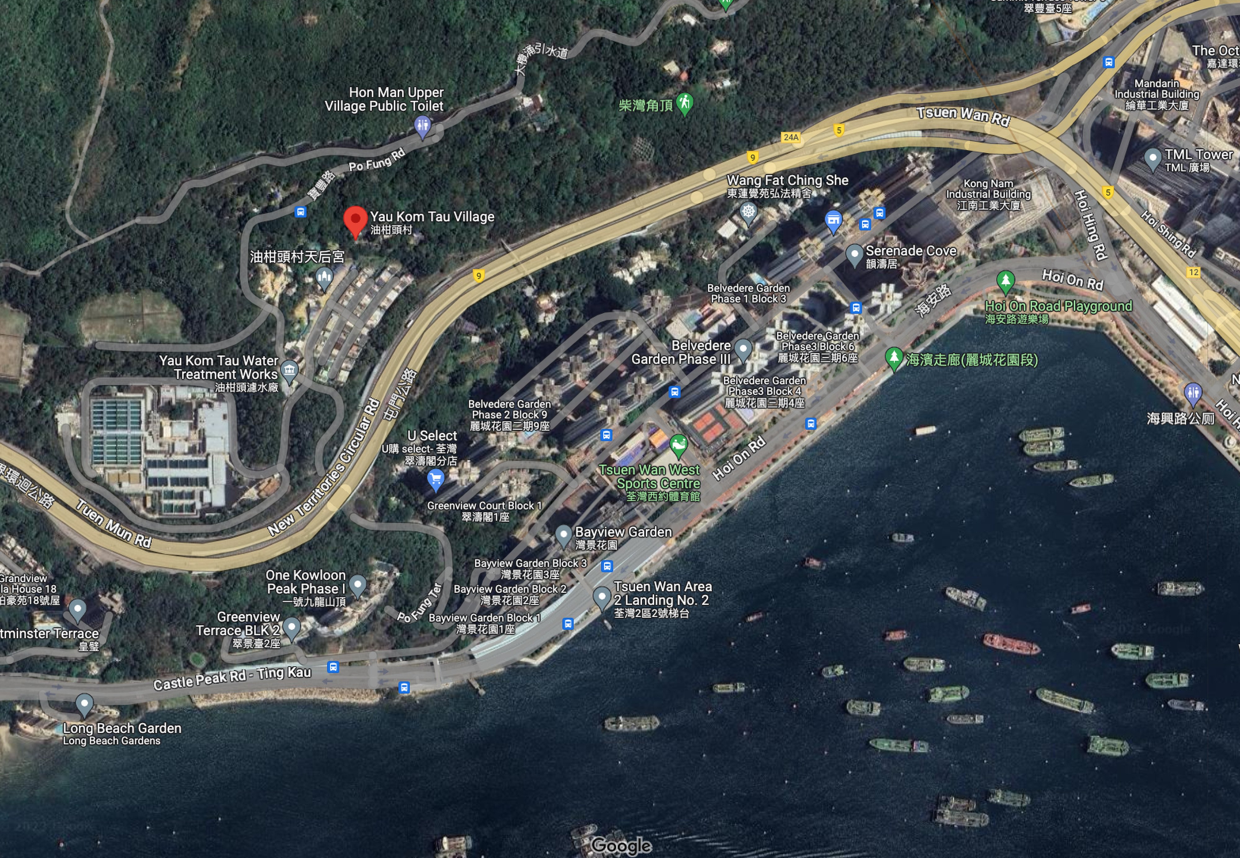 The site, indicated in red, earmarked for almost 2,000 starter homes for middle-class Hong Kong families is likely to draw only a handful of low bids, say analysts. Photo: Google