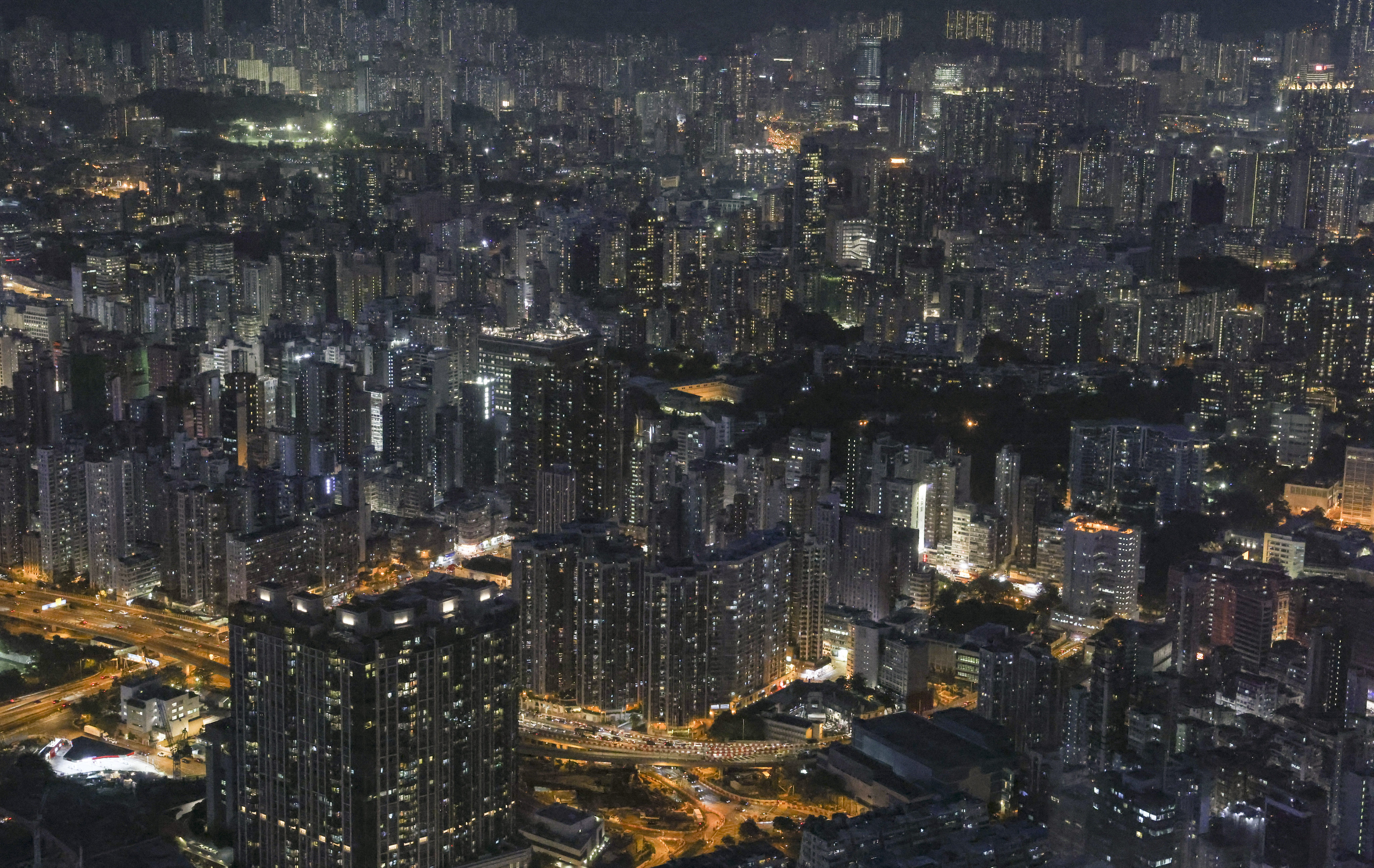 A night view of Kowloon taken from sky100 Hong Kong Observation Deck in West Kowloon, Hong Kong, on May 22, 2023. Photo: May Tse