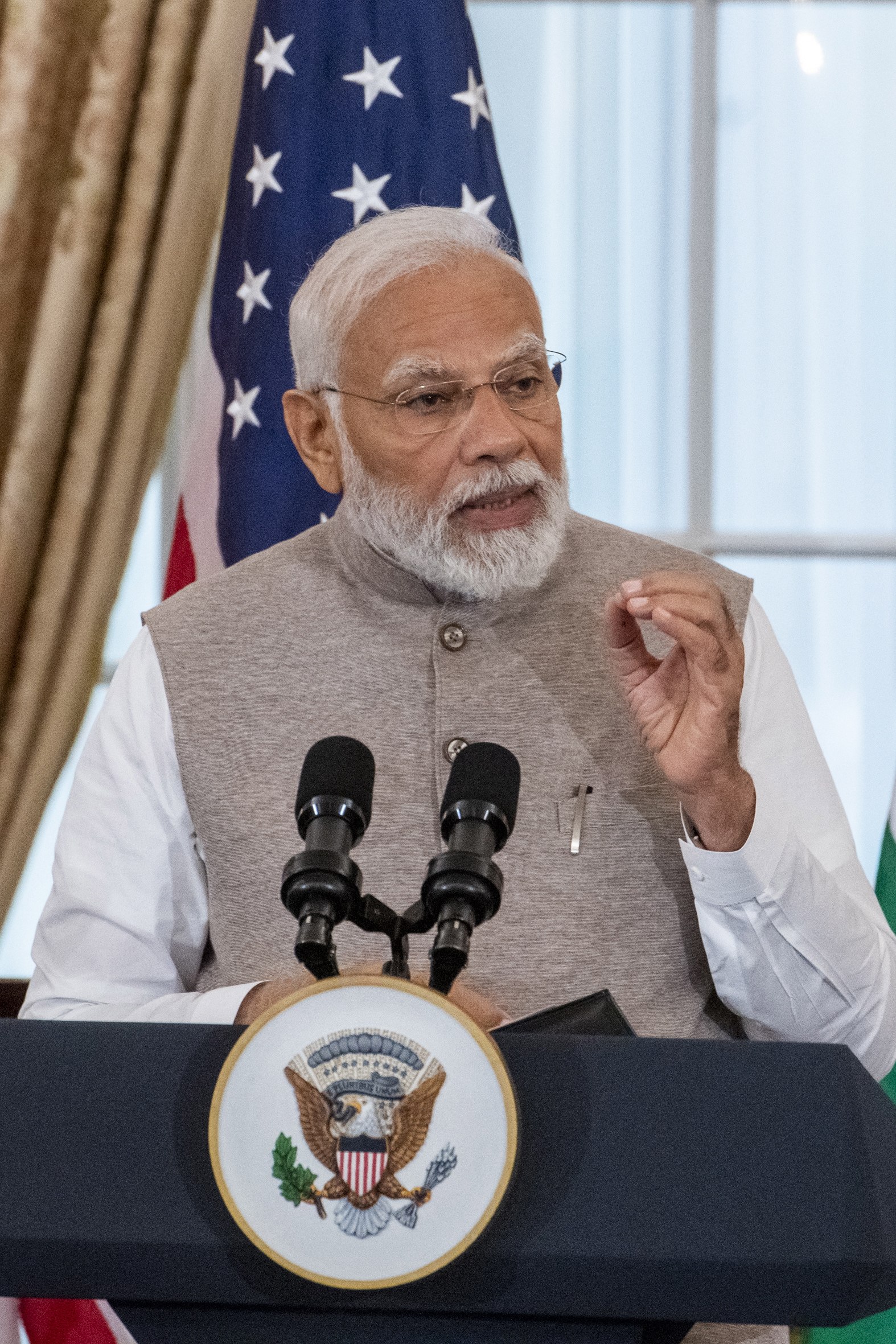 India’s Prime Minister Narendra Modi in the US on Friday. Modi travelled to Egypt on Saturday for talks with Egyptian Prime Minister Moustafa Madbouly. Photo: EPA-EFE