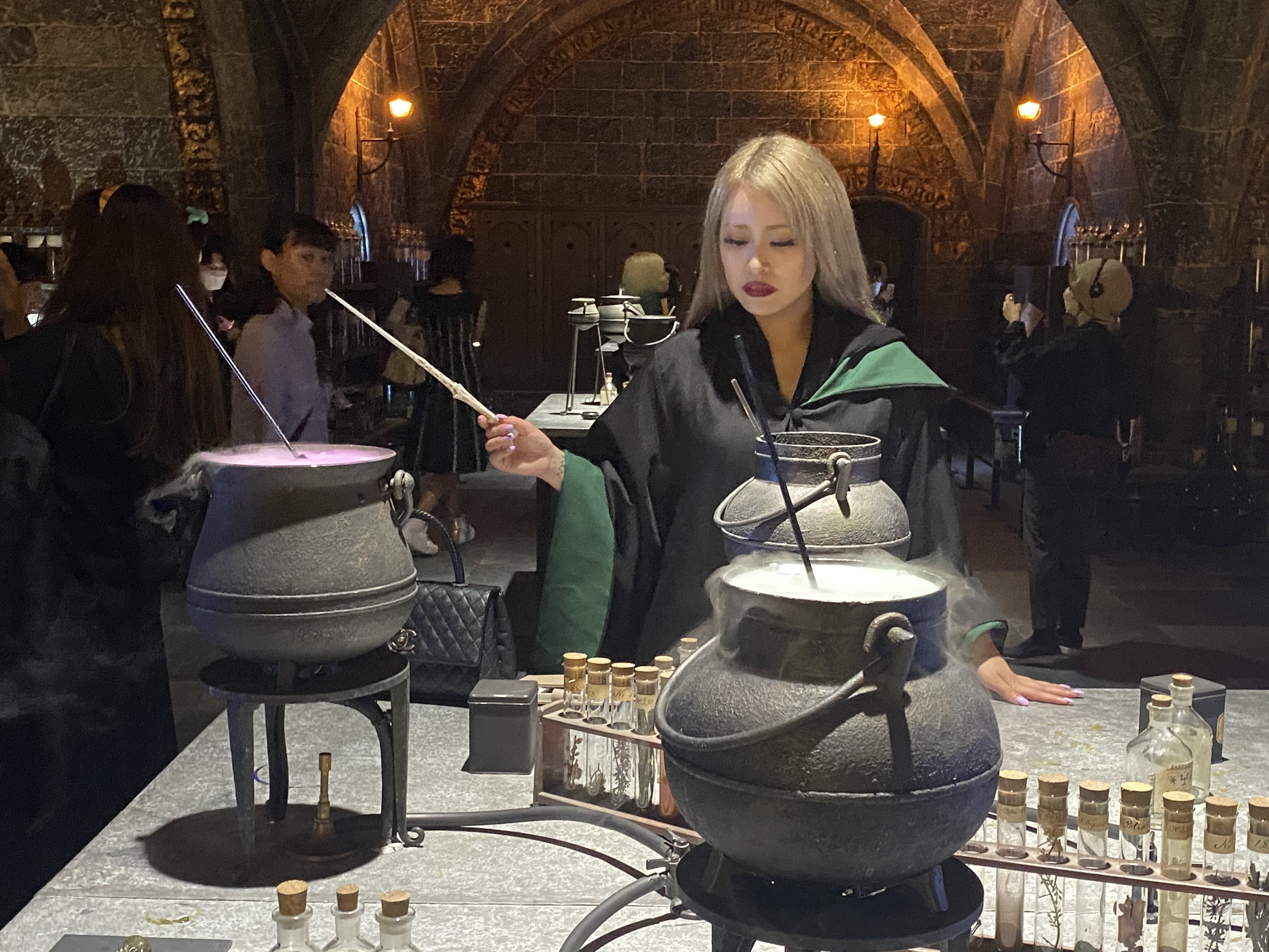 A visitor in costume at the new Warner Bros. Studio Tour Tokyo, the Making of Harry Potter, which opened in June 2023. Photo: Tamara Hinson
