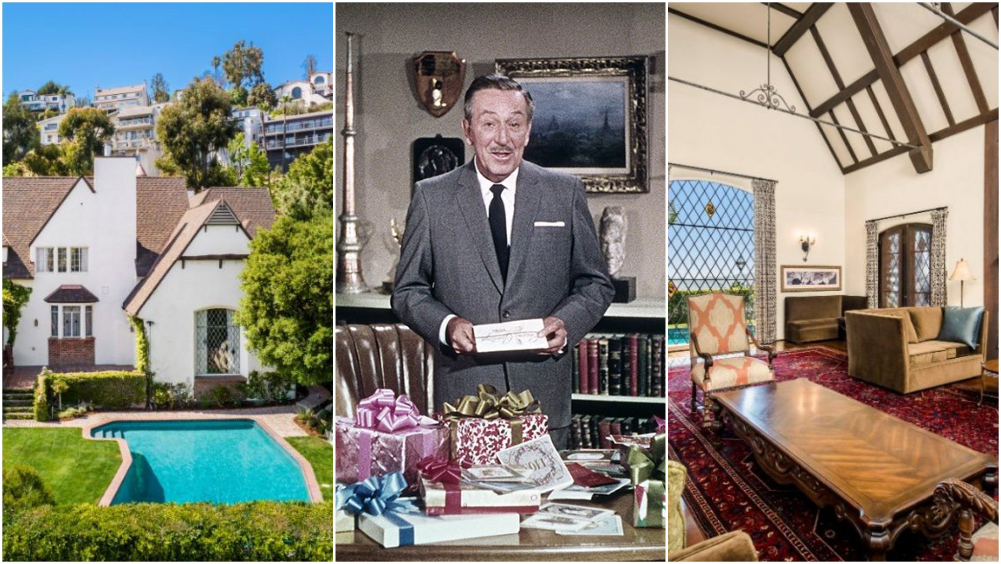 Walt Disney’s former home features a swimming pool and fairy tale-like interiors. Photos: TheLuxLevel; @waltdisneyarchives/Instagram