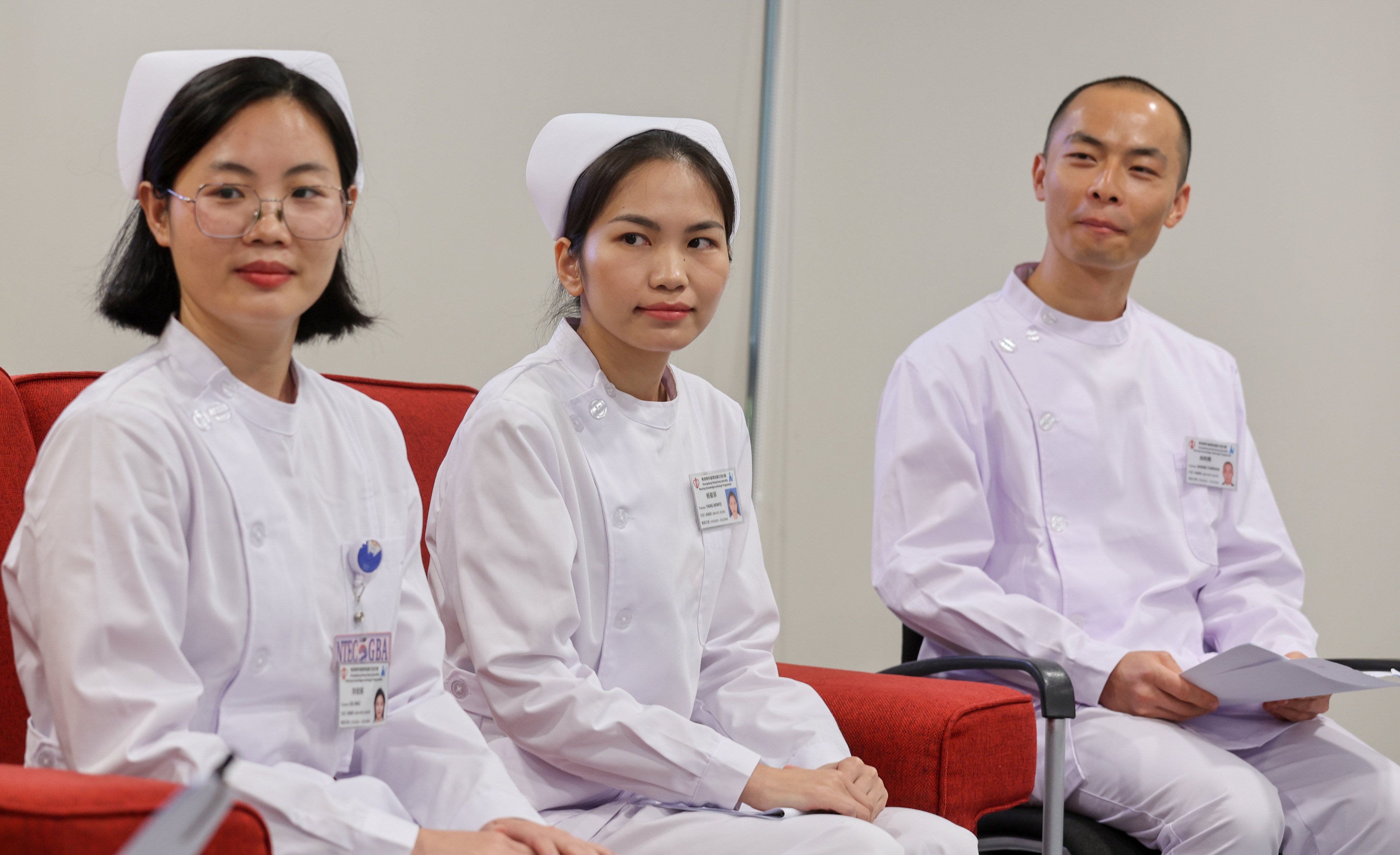 Nurses from Guangdong province on an exchange programme with Hong Kong public hospitals. Photo: Yik Yeung-man