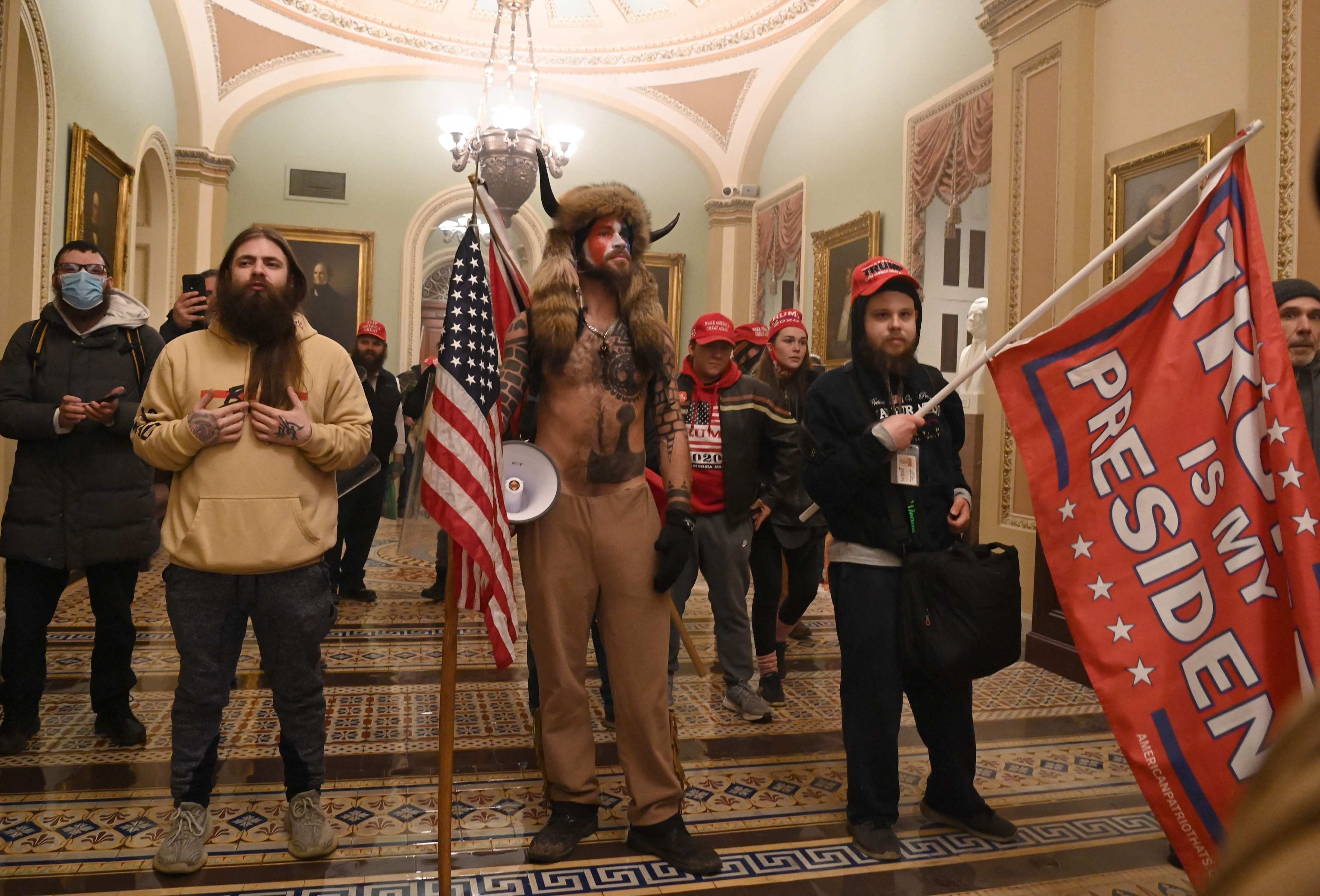 Supporters of former US president Donald Trump enter the US Capitol in Washington on January 6, 2021. Photo: AFP