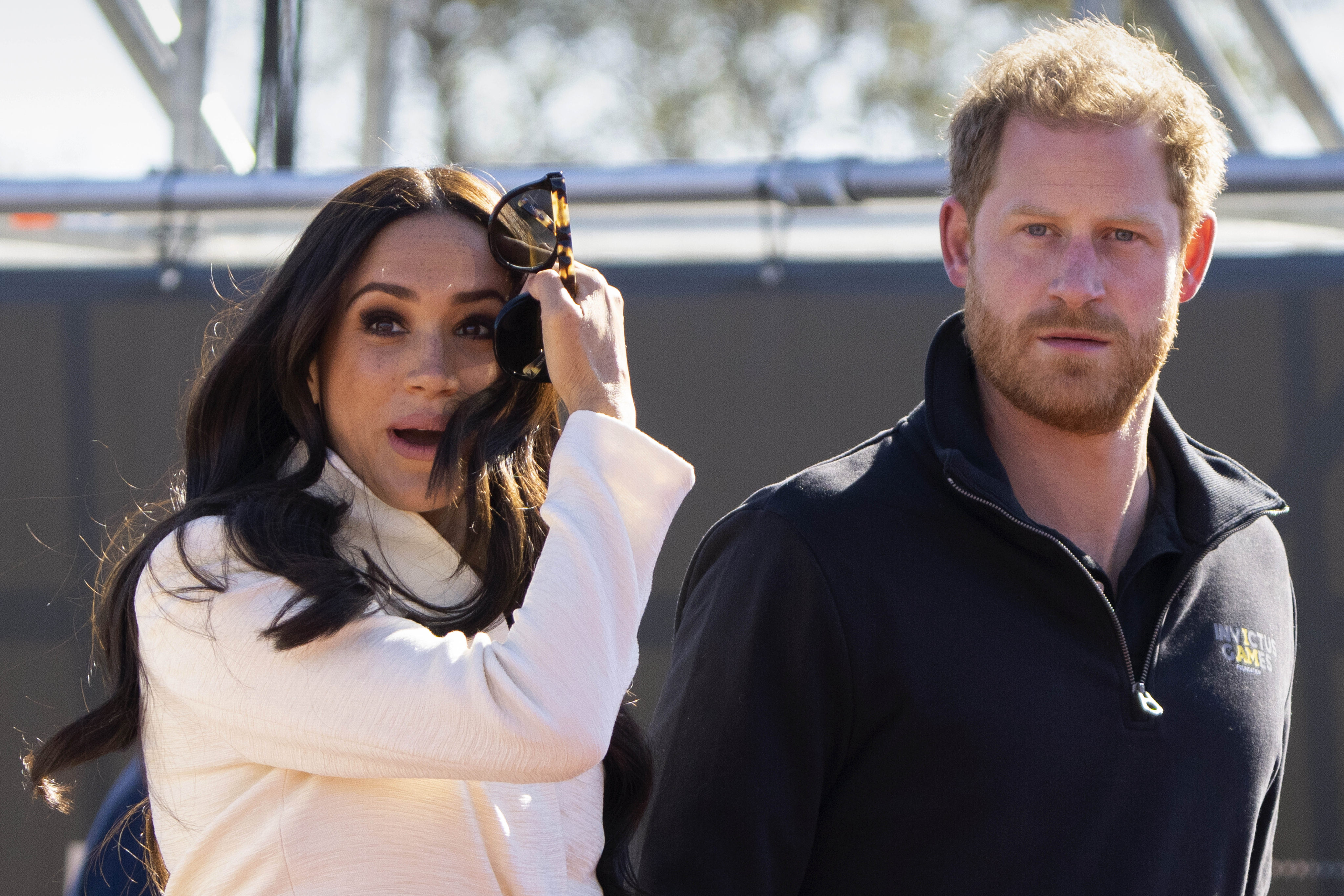Prince Harry and Meghan Markle at the Invictus Games in the Netherlands in 2022. Deals like theirs with Netflix are under the microscope as streaming platforms and Hollywood think twice about how they spend their money. Photo: AP